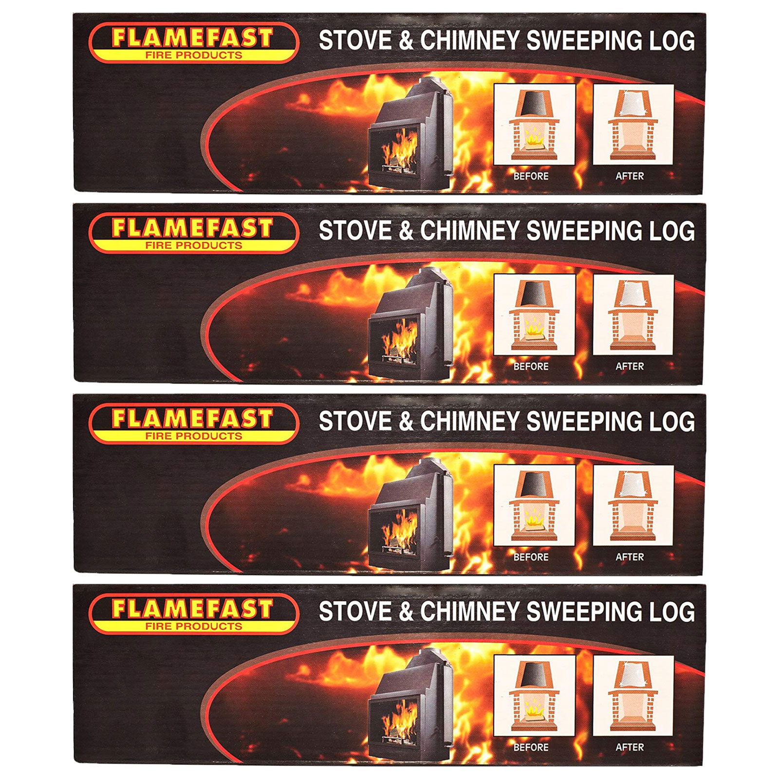 Flamefast Stove & Chimney Sweeping Log Cleaning Soot Deposits Fire Place Cleaner eBay