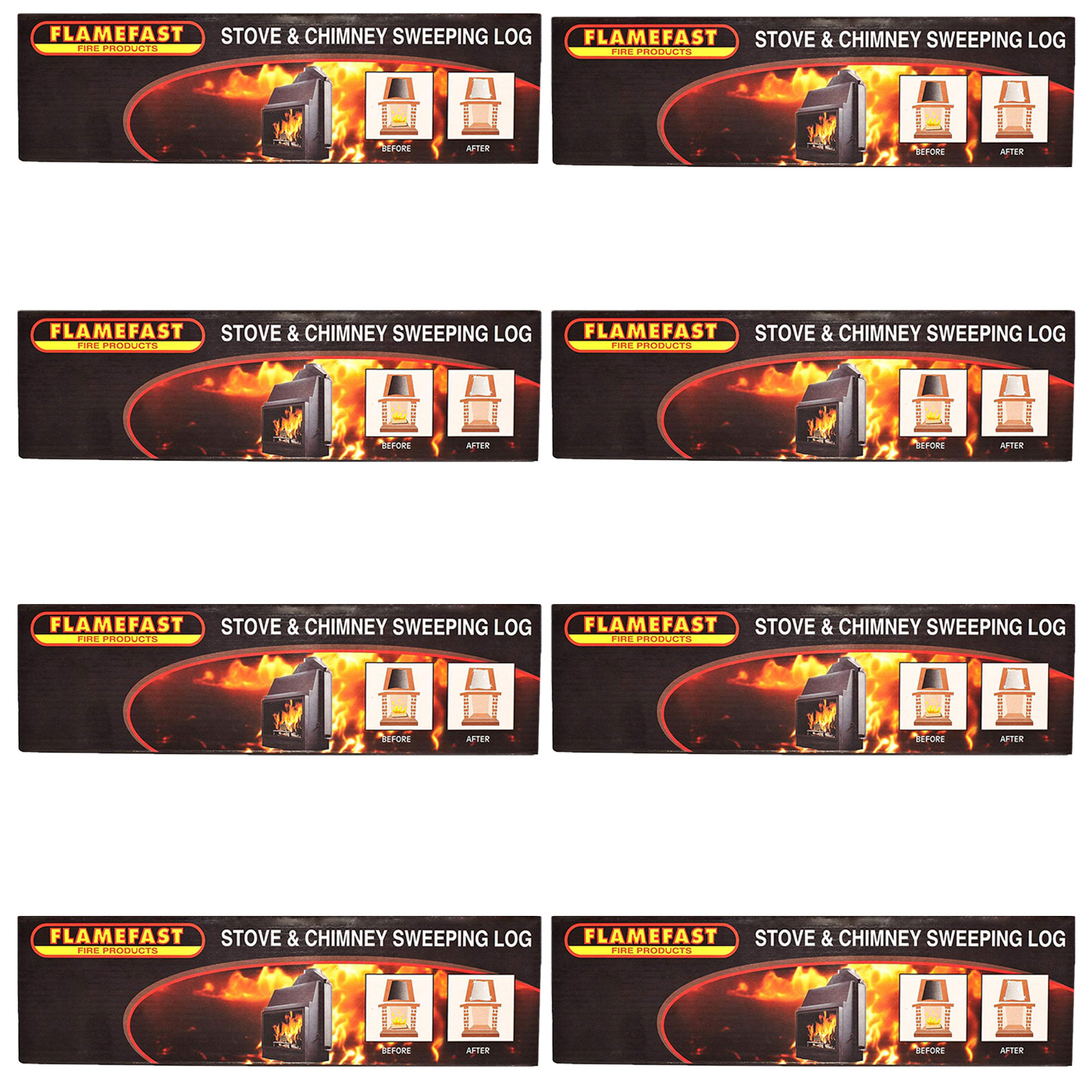 Flamefast Stove & Chimney Sweeping Log Cleaning Soot Deposits Fire Place Cleaner eBay