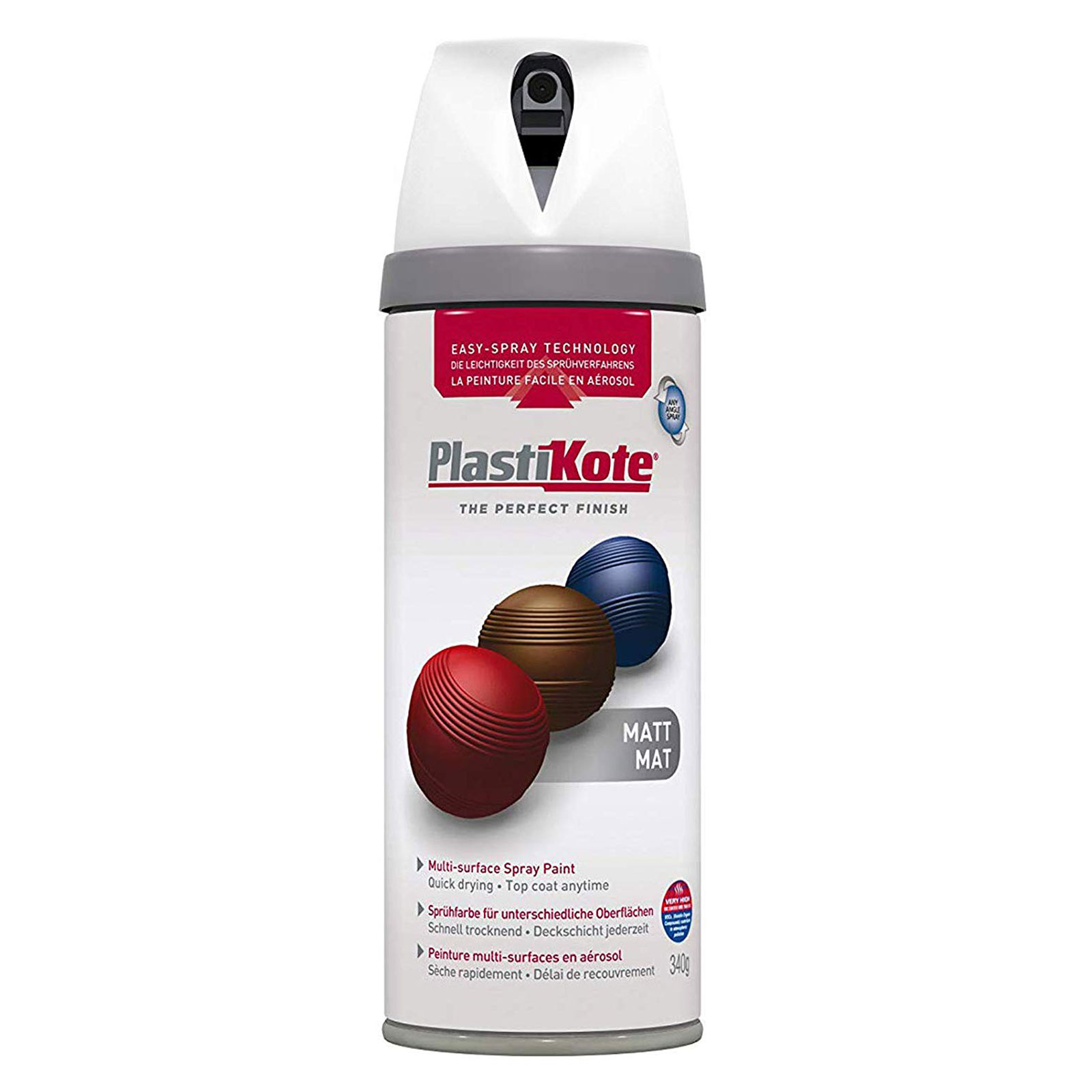 PlastiKote Twist & Spray Paint 400ml Matt Premium MultiSurface