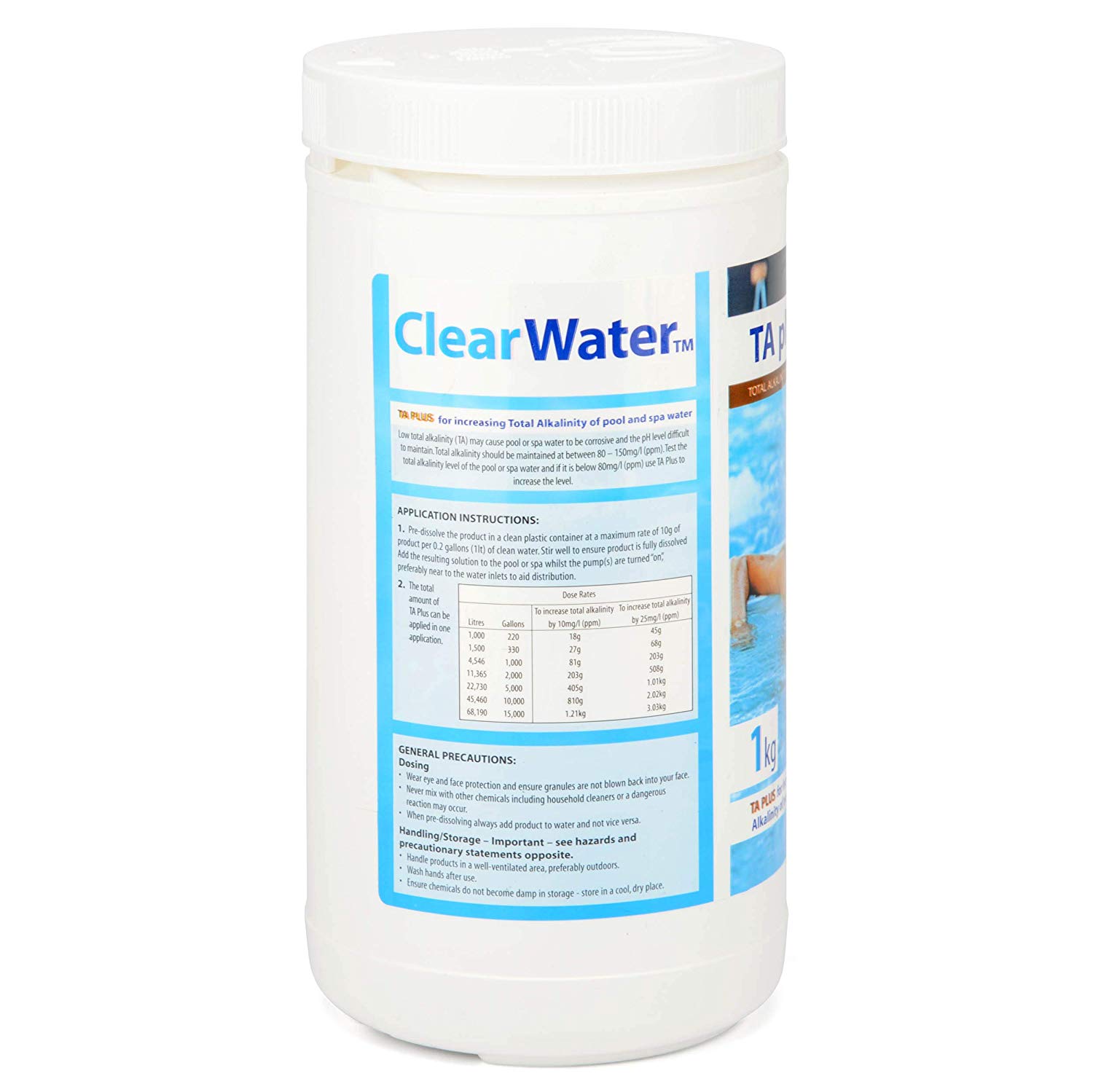 Clearwater 1kg Total Alkalinity Increaser, Water Treatment for Spas