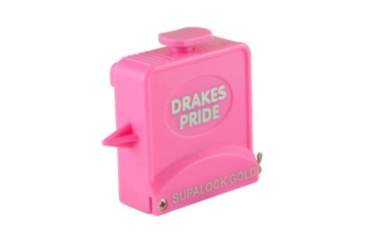 Drakes Pride 9ft Supalock Gold String Measure PinkBowls Measuring