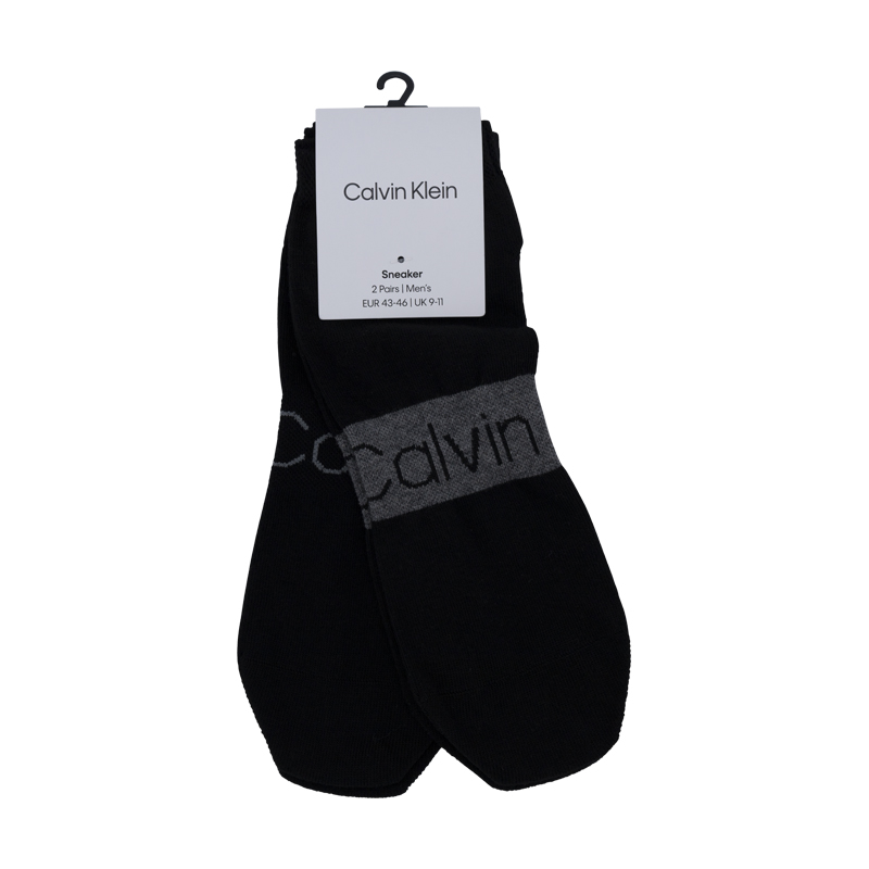 Calvin Klein Sneaker Ankle Trainer Socks Black Sports Logo Brand