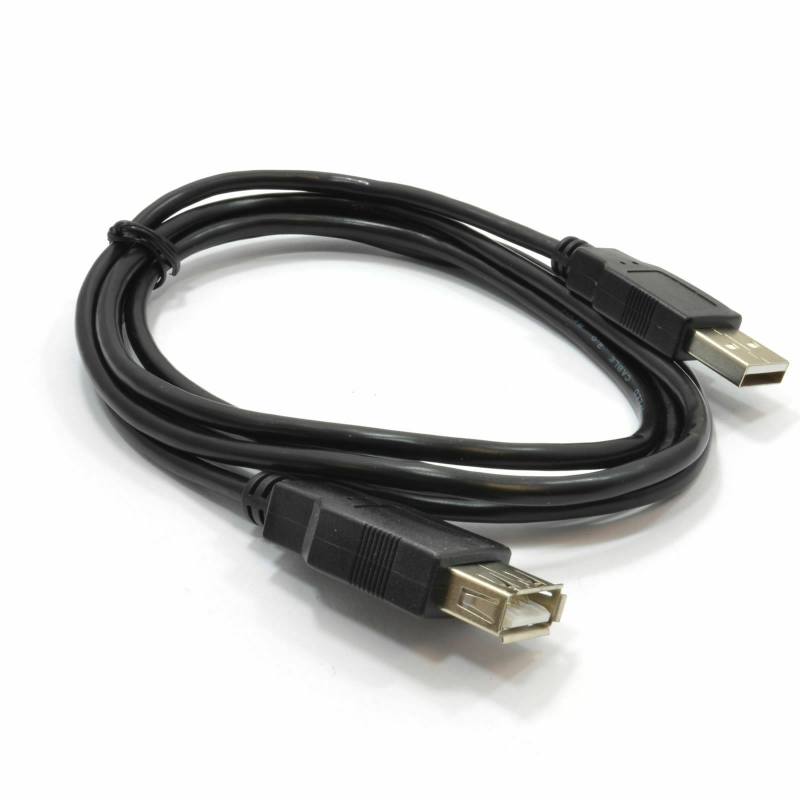 USB 2.0 24AWG Cable EXTENSION Lead A Plug to Socket 15cm/25cm/50cm/1m/1