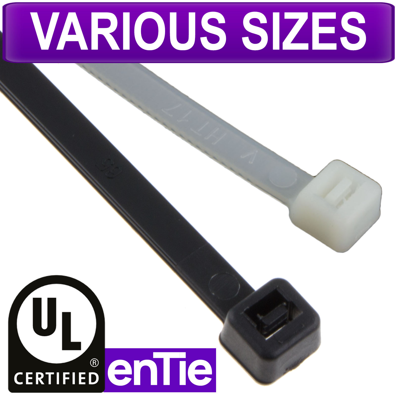 Cable Ties White//Natural Strong Tie Wraps-Zip Ties Nylon Small-Large Sizes