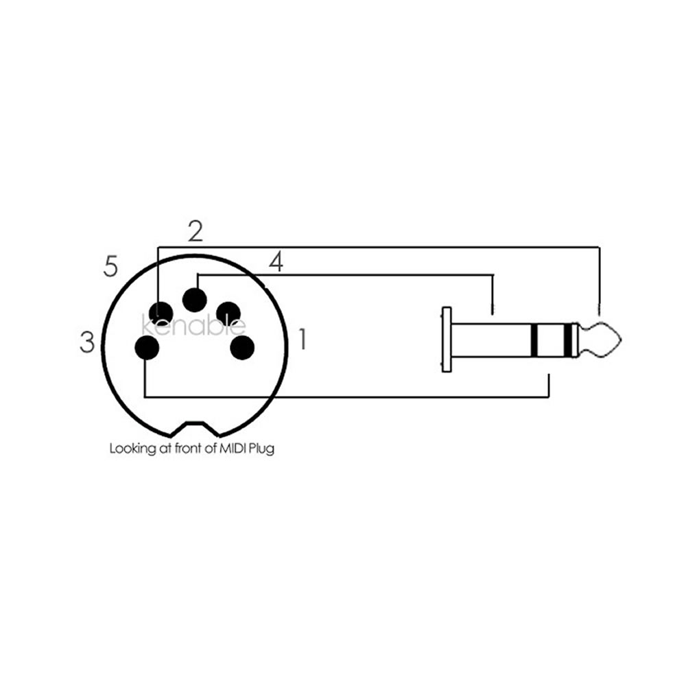 0.5m 5 Pin Din Plug To 3.5mm Jack Stereo Plug Audio Cable 50cm [007231]