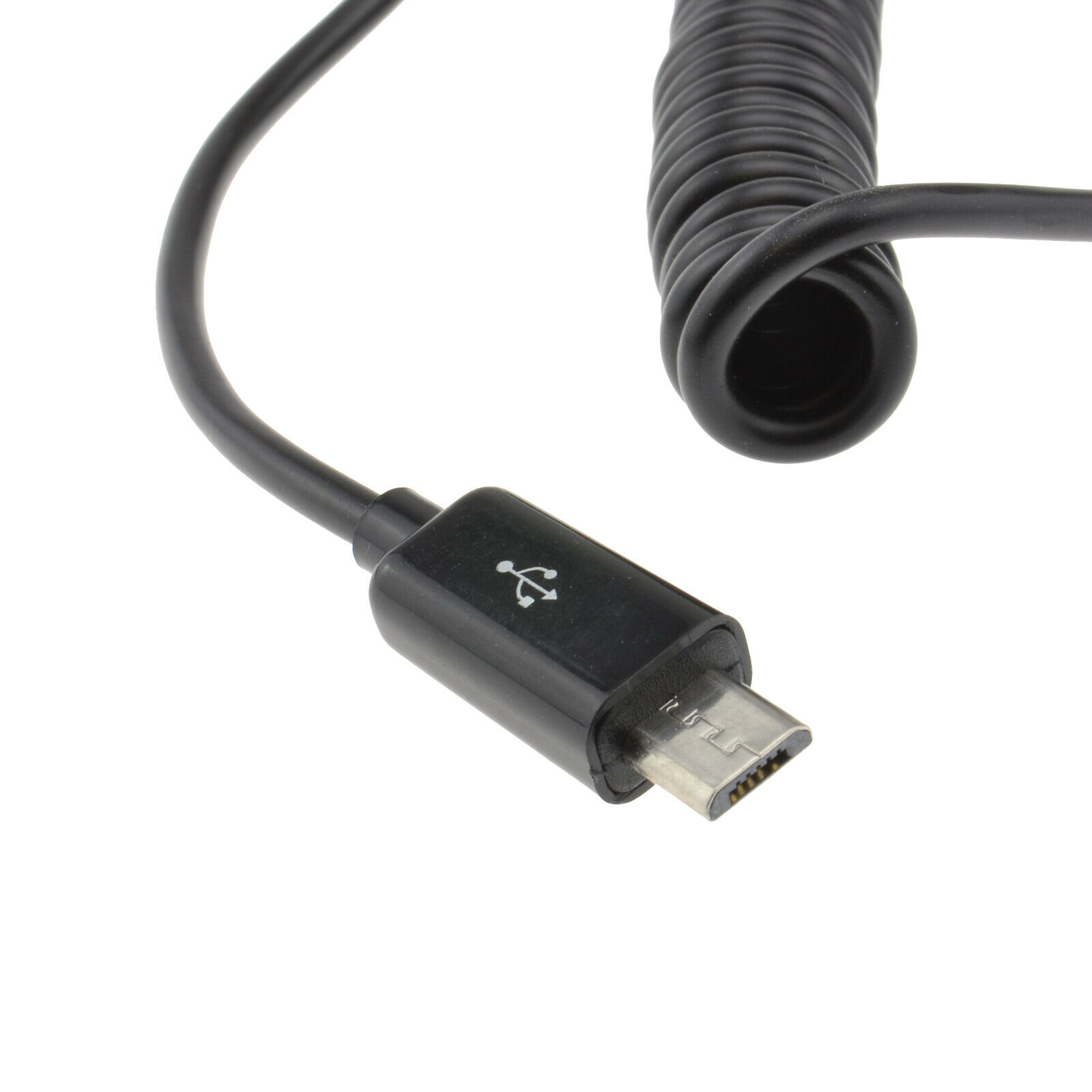Câble Enroulé USB 2.0 Vers Micro B - 1 Mètre - Neuf (kenable)