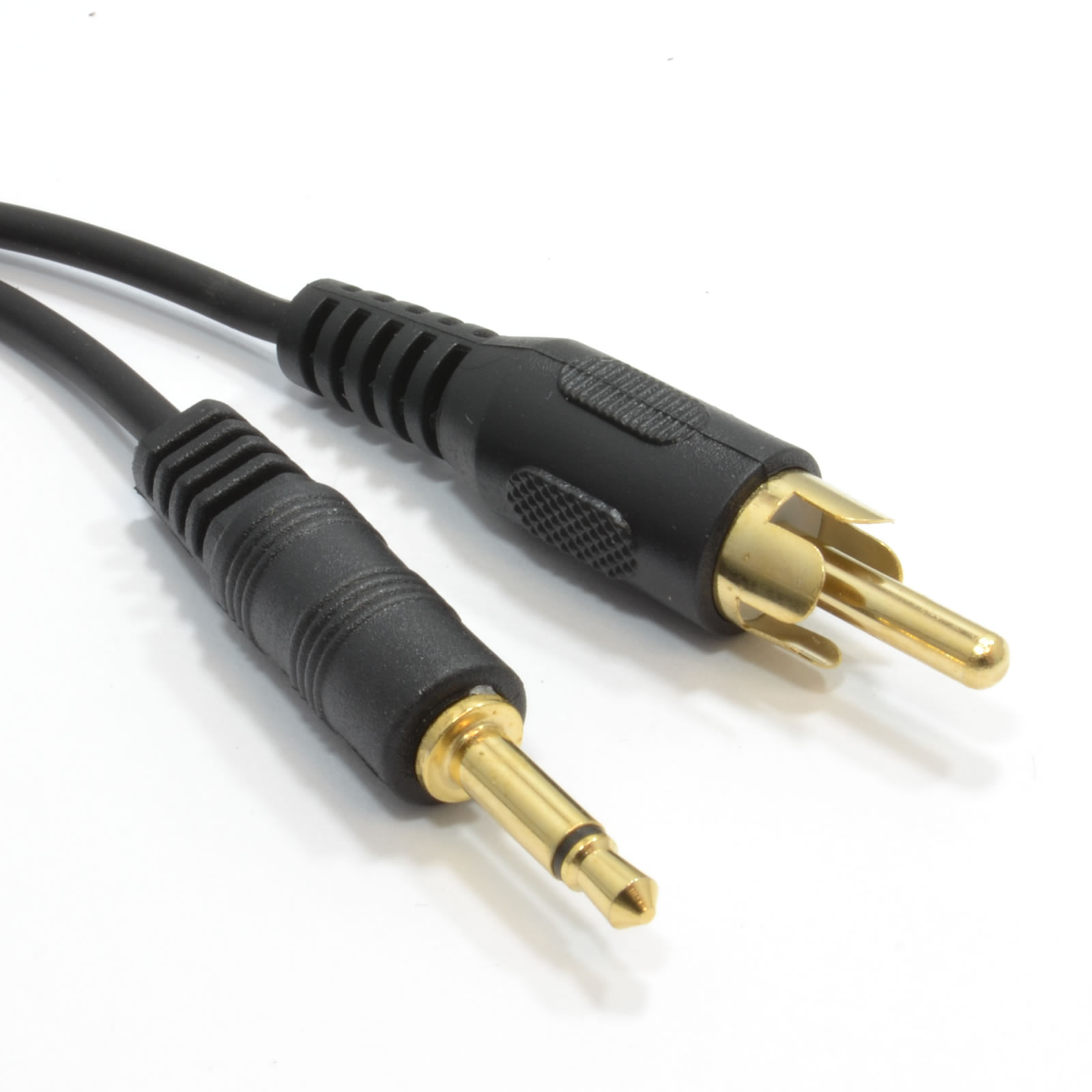 details about 3 5mm mono jack plug to single rca phono plug audio cable 1 2m headphone jack connection audio splitter x2 female aux jack