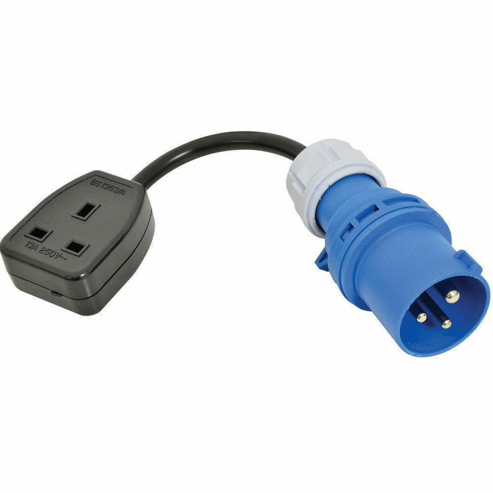 PABANCE 13A To 16A Socket Adapter, 2 PACK 240V UK 3 Pin Caravan Hook-Up - View #11