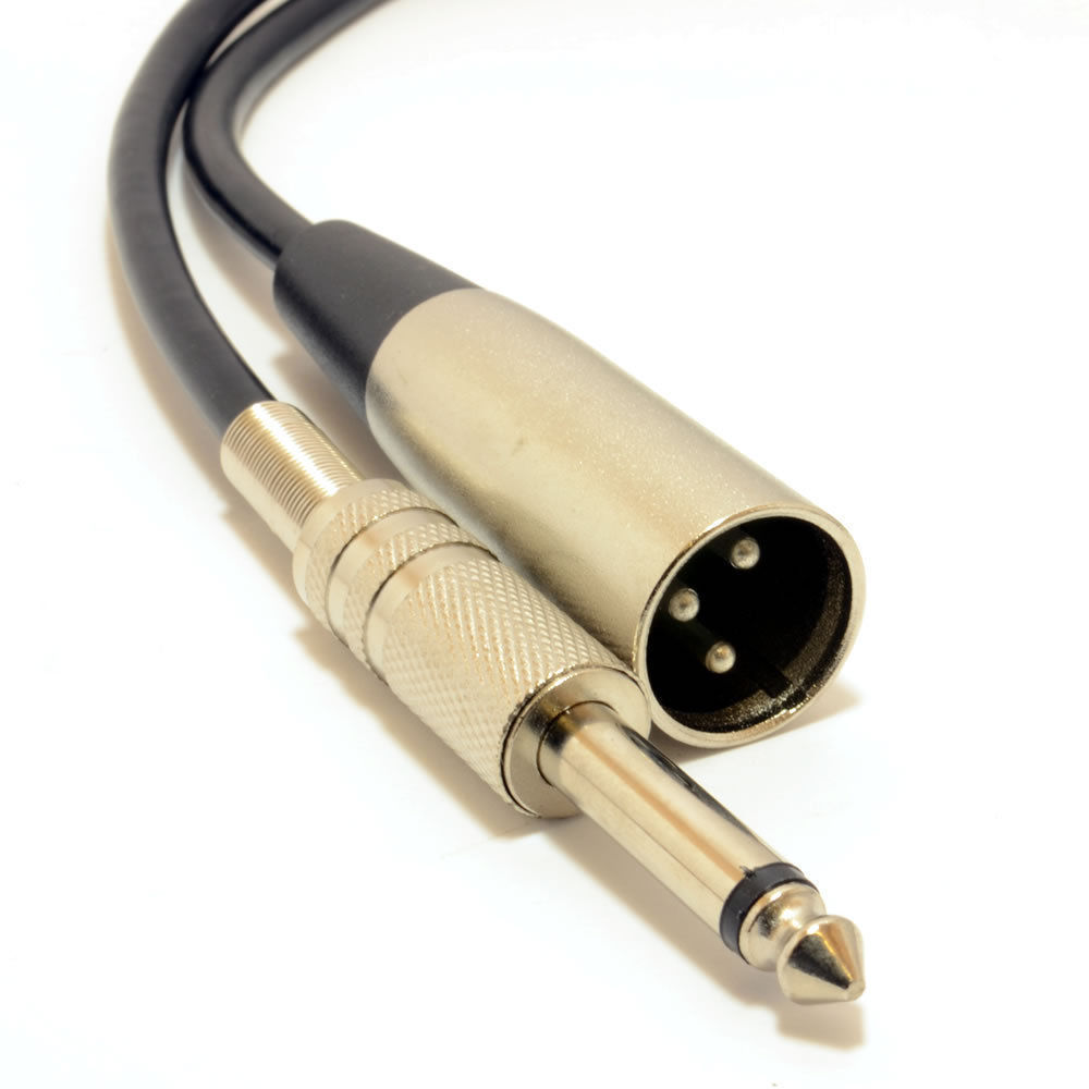 Instrument Câble XLR 3 Broches Mâle Vers 6.35 mm Mâle Mono Jack Plug