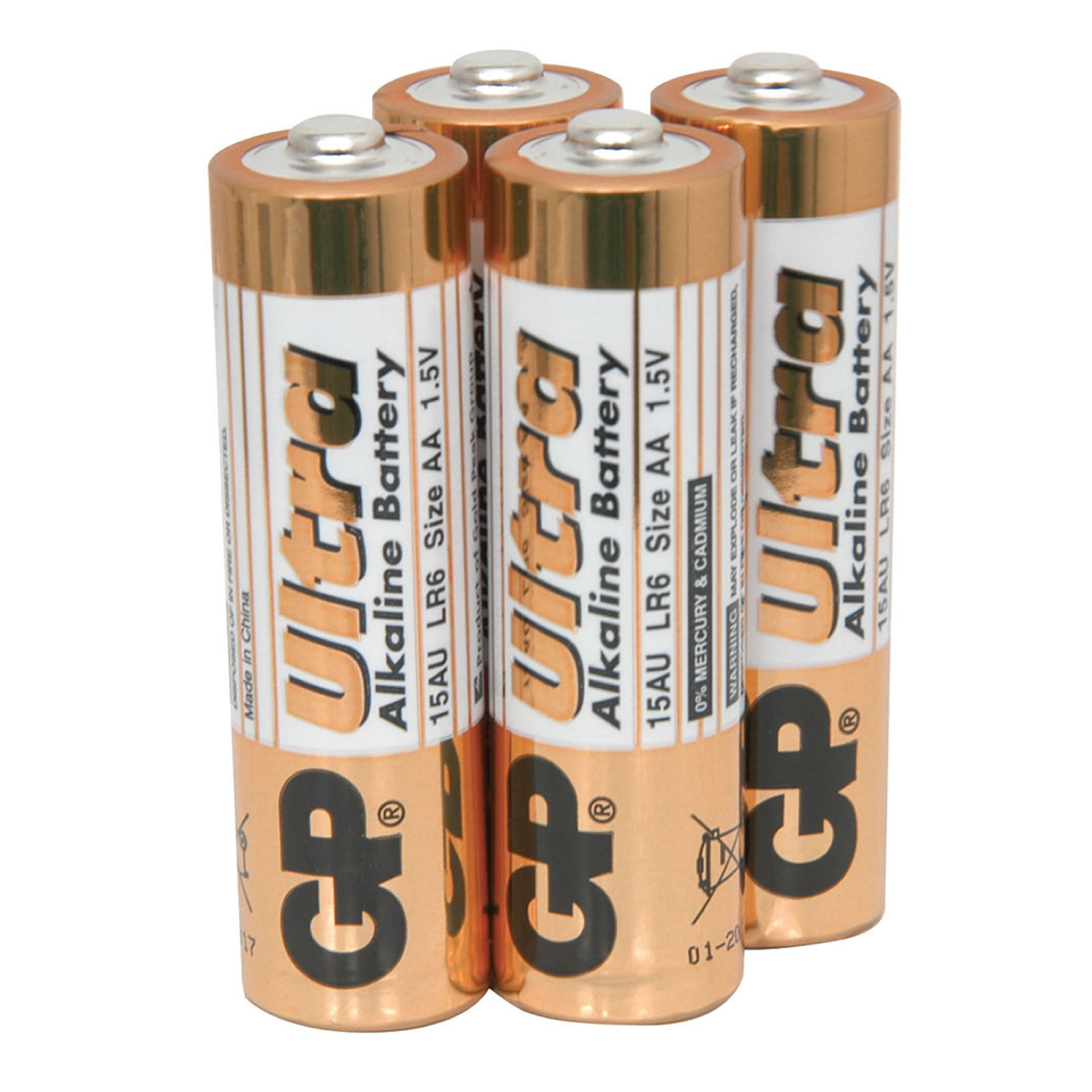 GP AA 1.5V Ultra High Performance Alkaline Battery Pack of 4 [008514 .