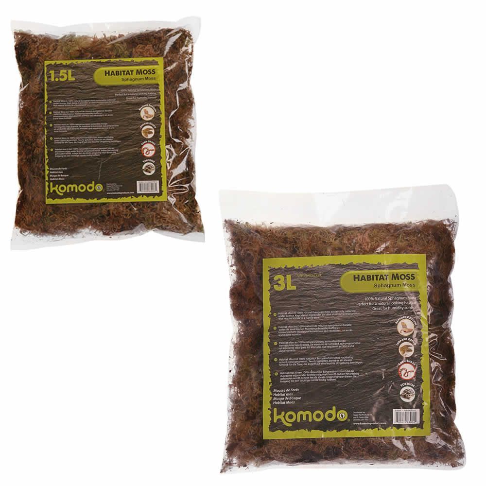 Komodo Habitat Sphagnum Moss Natural Substrate For Reptile Frogs