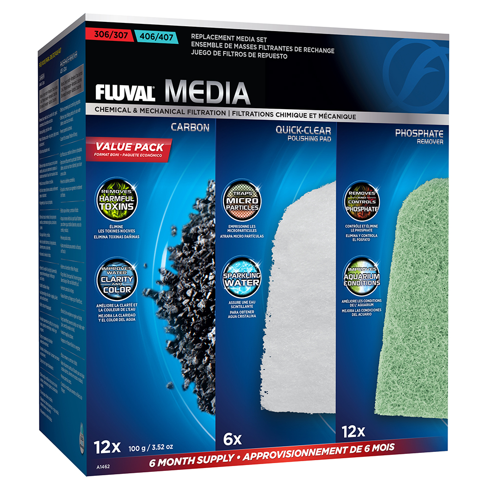 Fluval Media Set 6 Month Value Pack 107 207 307 407 External Filter