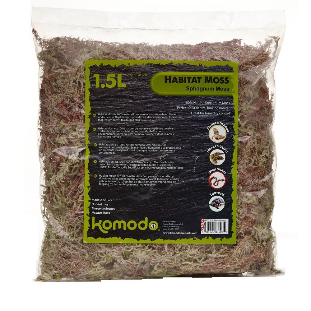 Komodo Habitat Sphagnum Moss Natural Substrate For Reptile Frogs