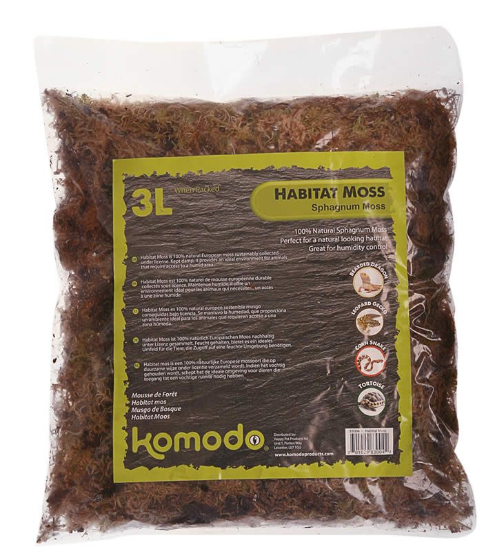 Komodo Habitat Sphagnum Moss Natural Substrate For Reptile Frogs