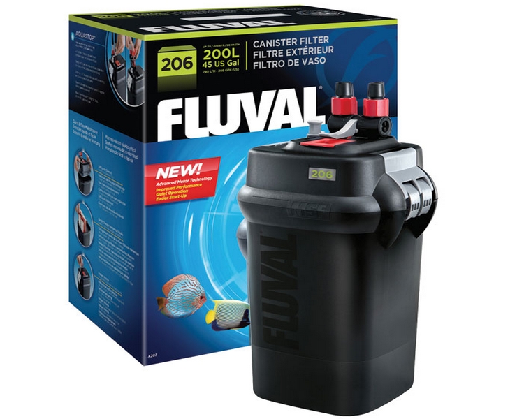 Fluval 206 External Aquarium Filter Fish Tank Canister Power Filtration