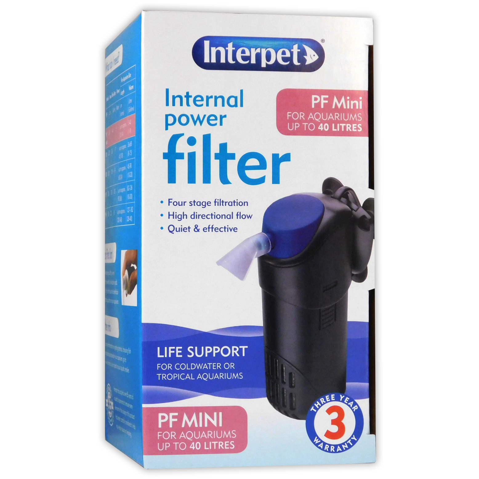 Interpet Aquarium Filter Internal Fish Tank Power Filtration Mini PF 1
