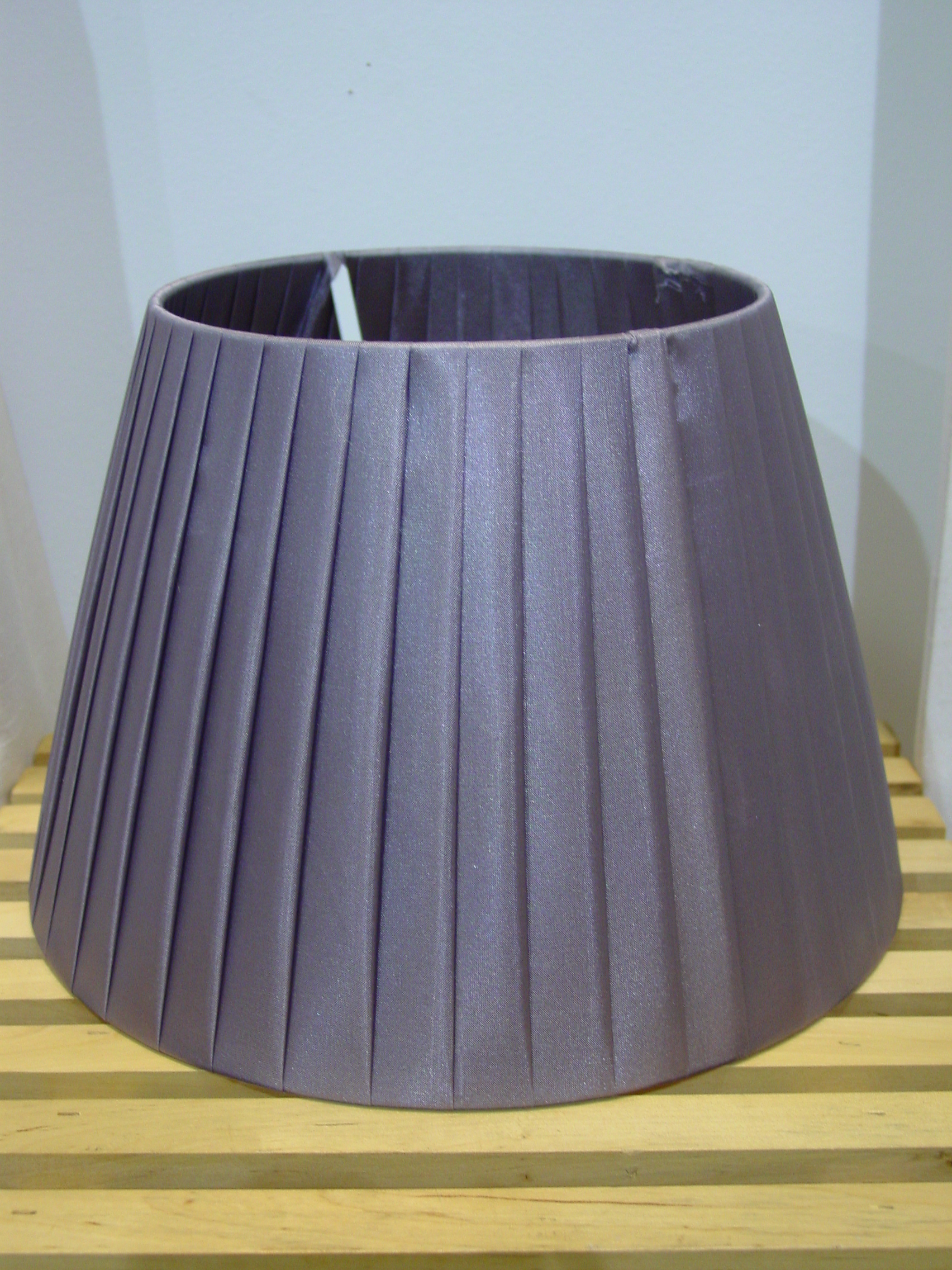 14/" fini satiné plissé Abat-jour plafond Table Abat-jour Auto Couleur Unie