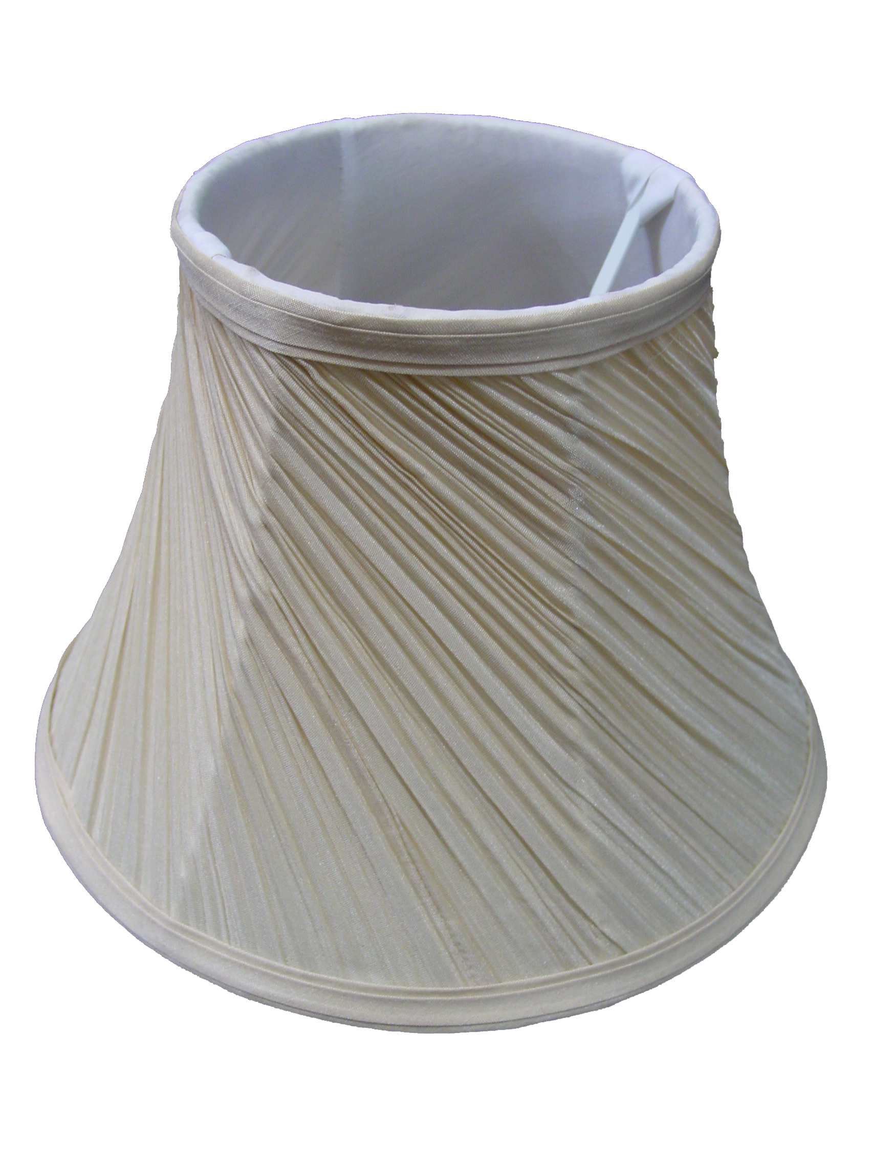 Klassisch 35.6cm Pilz Wirbel Plissiert Decke Tischlampe Schirm Creme