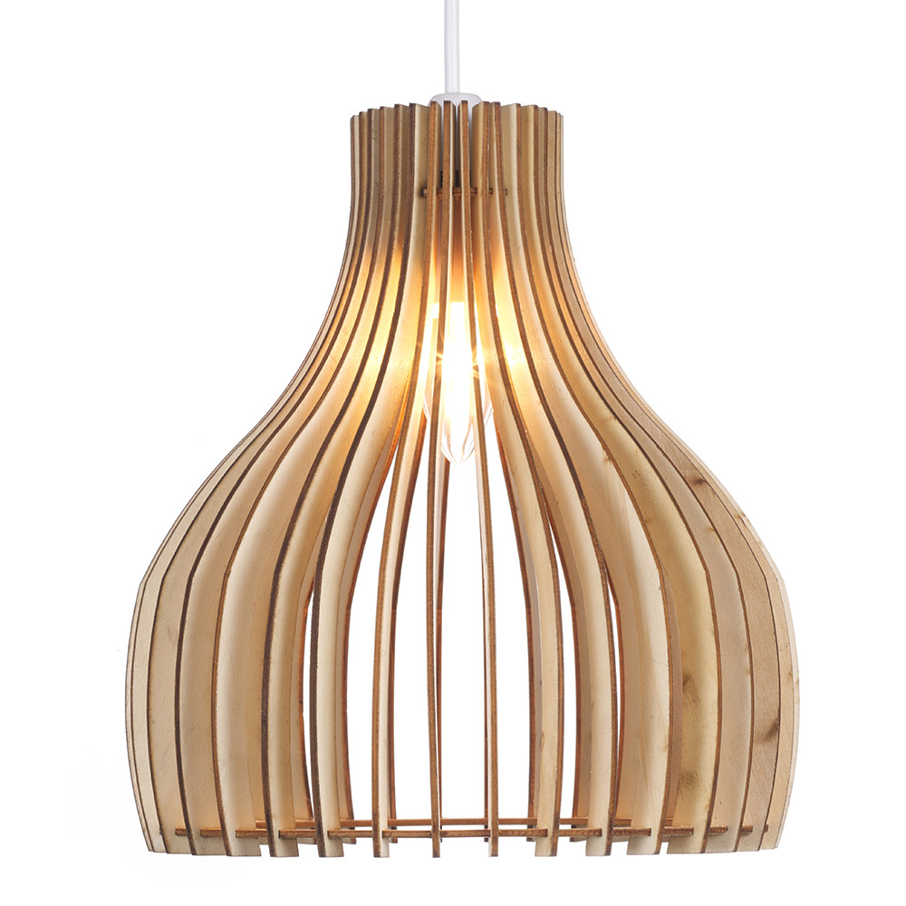 Newham Bamboo Easy Fit Non Electrical Pendant Light Shade eBay