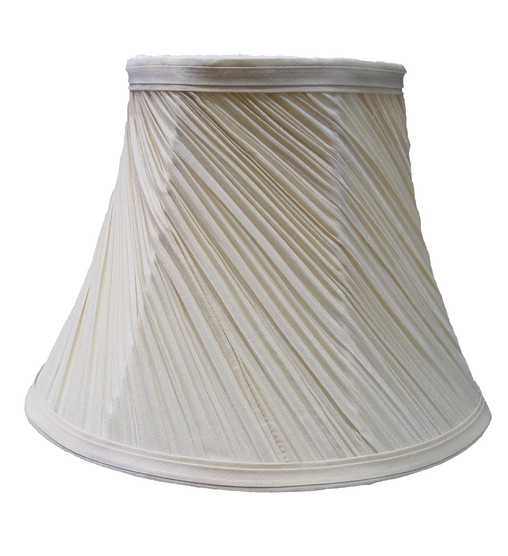Classic 12" Mushroom Swirl Pleated Ceiling Table Lamp Shade Cream