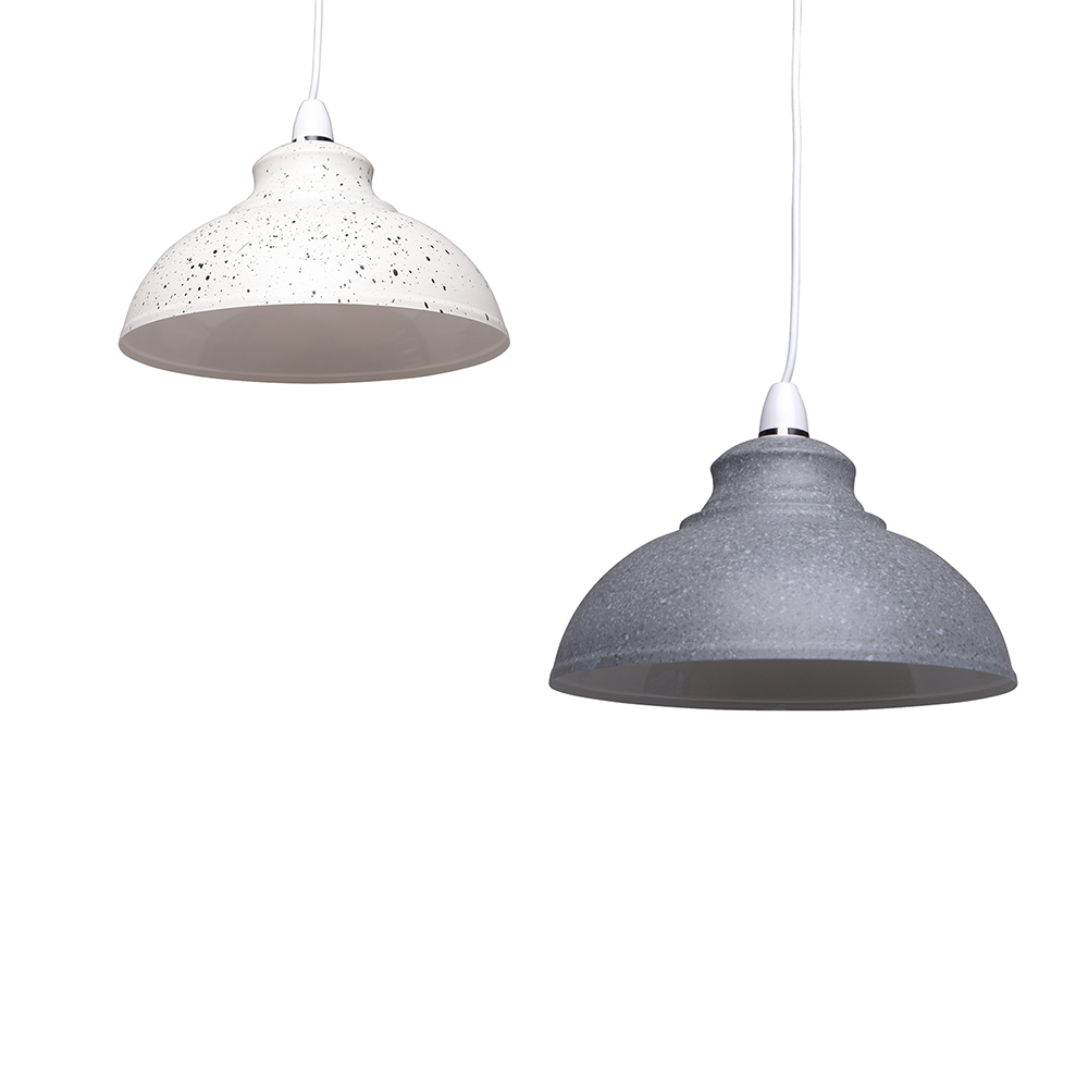 Details About Metal Modern Ceiling Pendant Non Electric Light Shade Cream Or Grey Industrial