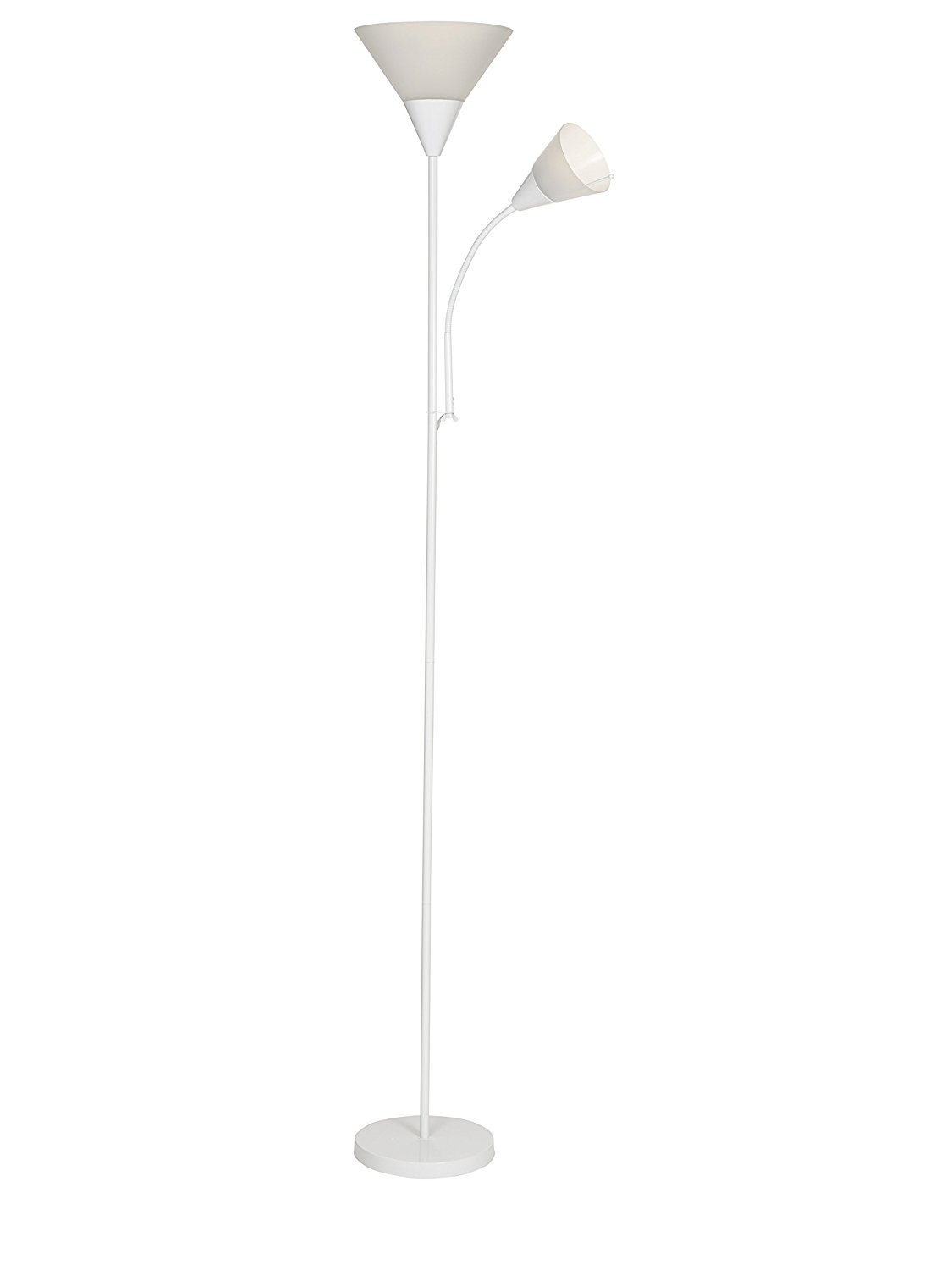 Mother and Child Floor Lamp White 180cm Tall Standing Uplighter Light