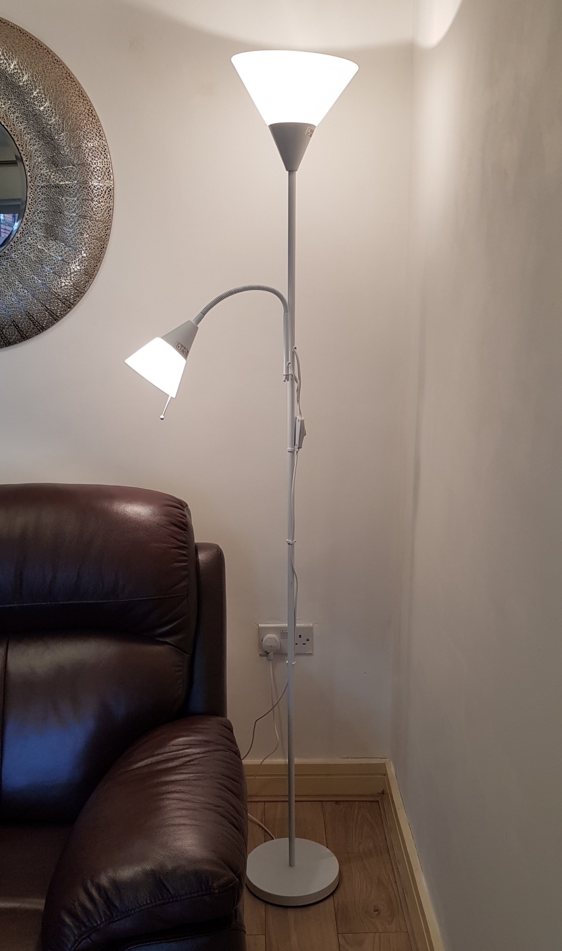 Mother and Child Floor Lamp White 180cm Tall Standing ...