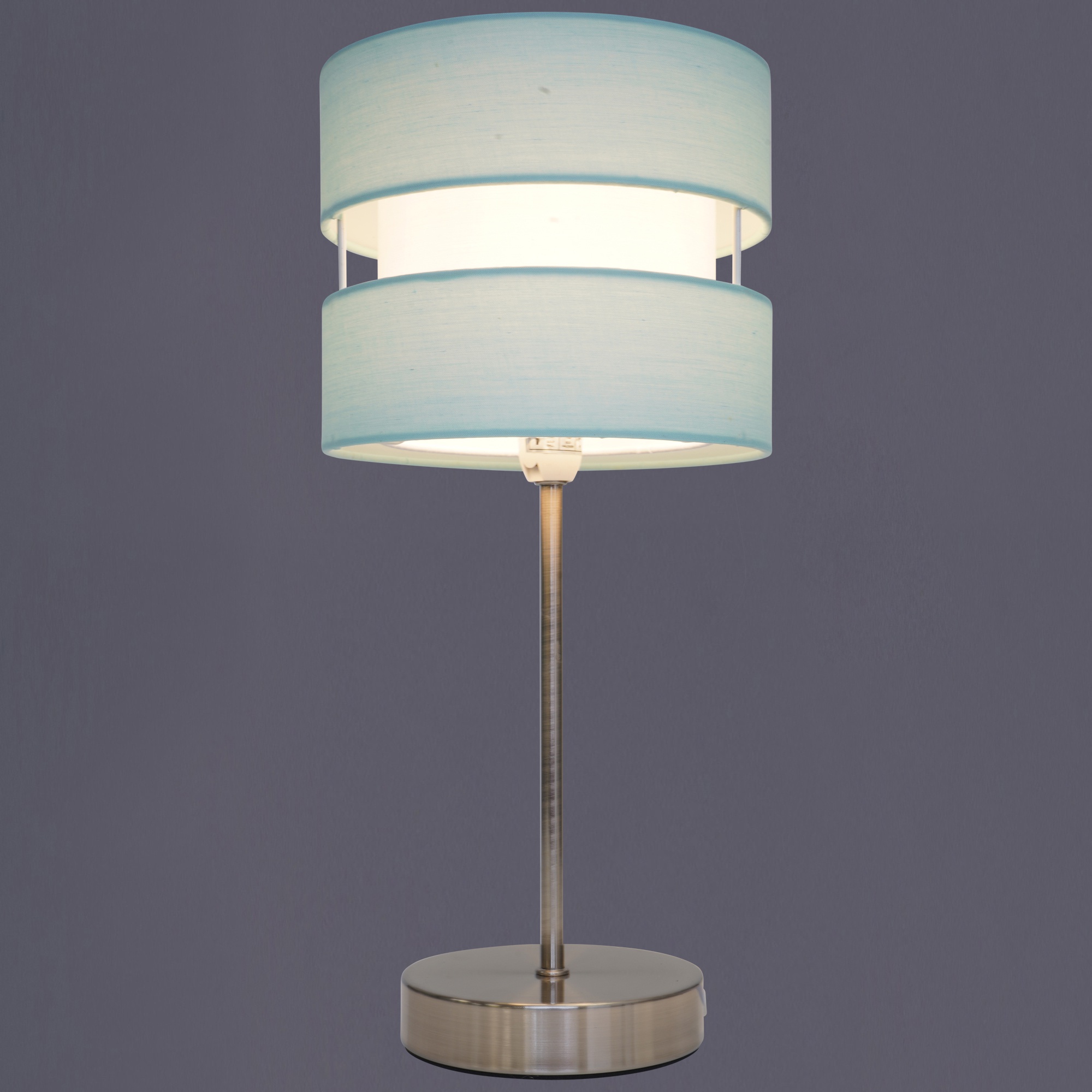 Table Lamp Layer Fabric Light Shade Black, Yellow Ochre, Grey, Duck Egg