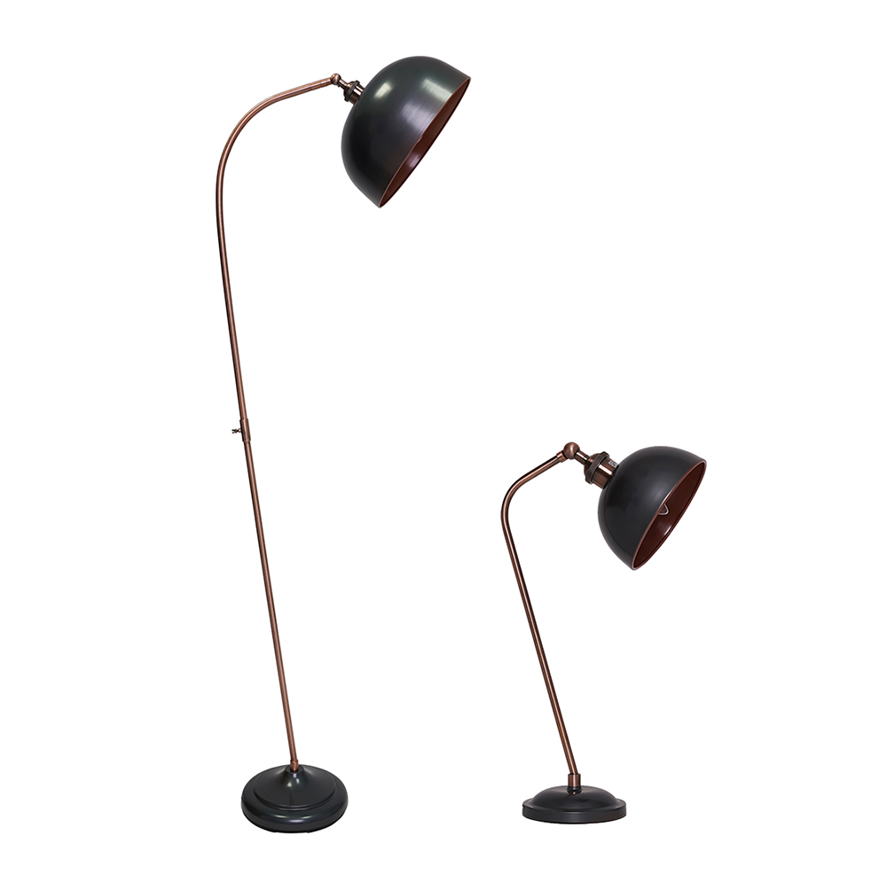 Table Lamp Matching Floor Lamp Metal Maisie Industrial Look