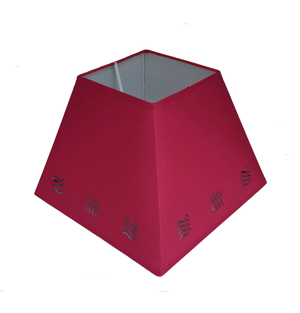 25.4cm Welle Schablone Decken Lampe Tisch Lampenschirm burgund rot | eBay