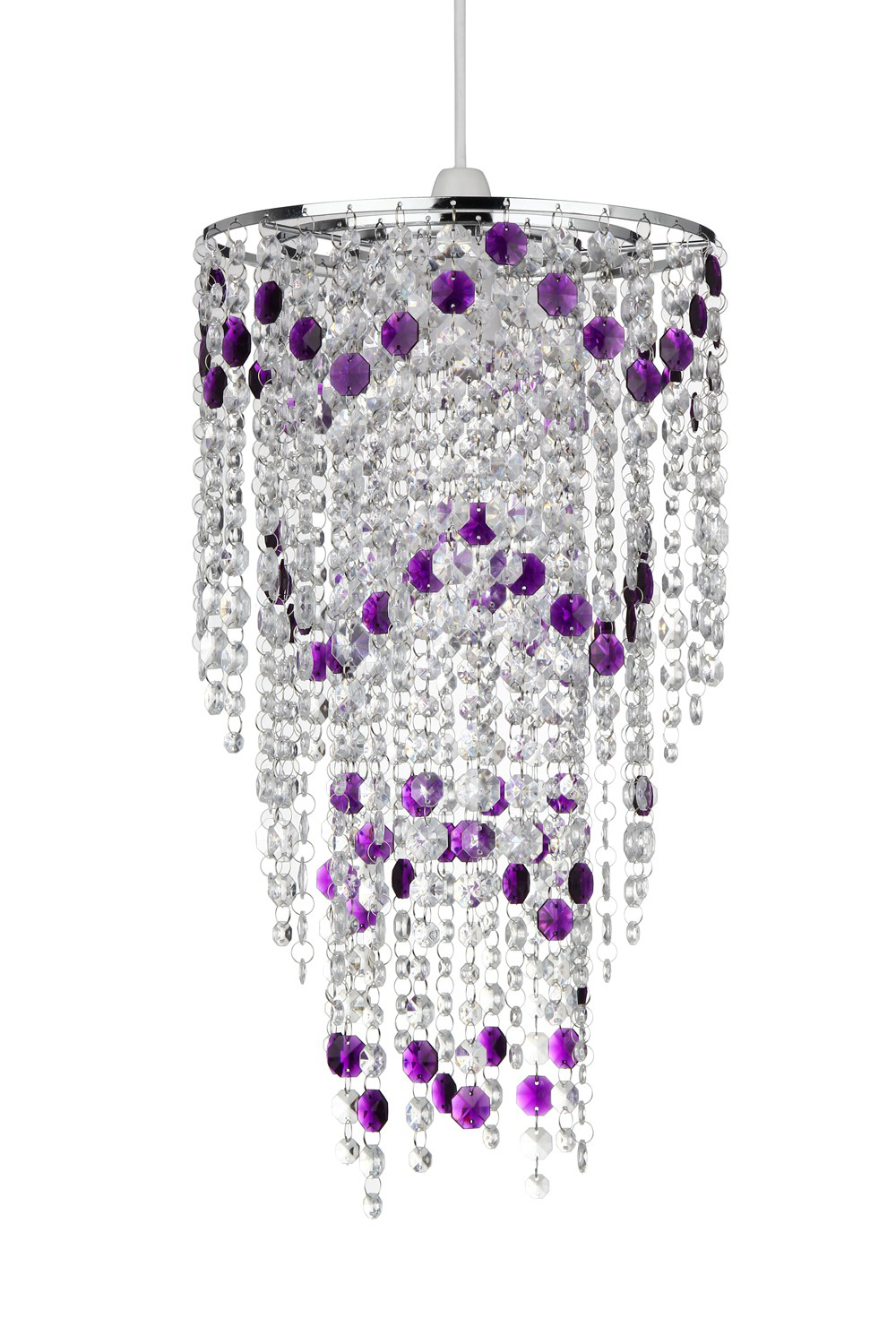 Kliving Ramsay Acrylic Beads Non Electric Pendant Ceiling Light Kliving Ramsay Acrylic Beads Non Electric Pendant Ceiling Light Shade Clear