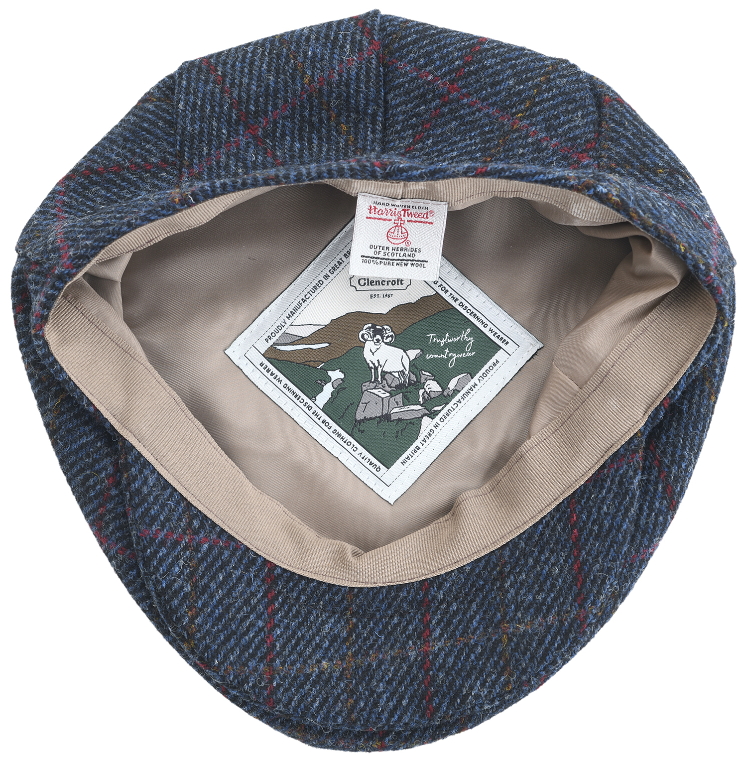 Mens Harris Tweed Cap Peaked Hat Made in the UK Warm Newsboy Style | eBay