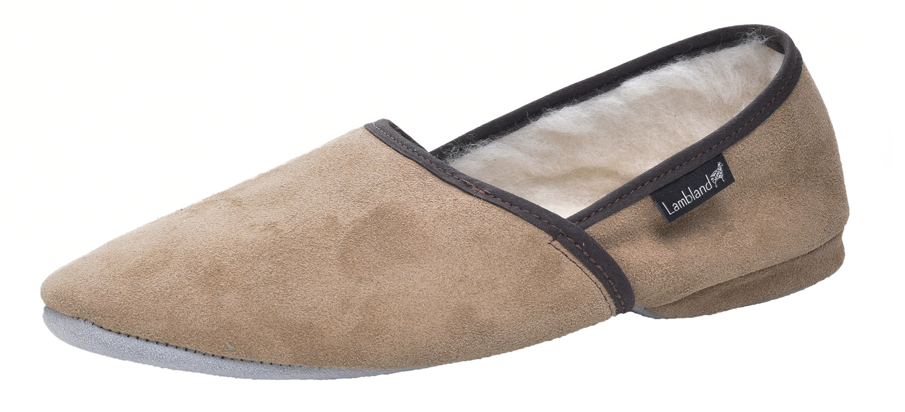 Mens Sheepskin Wool Slippers with Hard Suede Sole British Made by ...