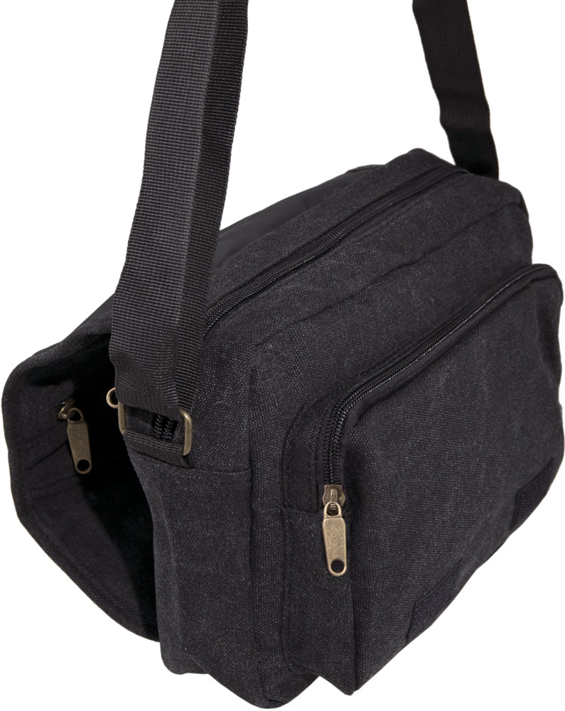 Unisex Canvas Messenger Style Shoulder Cross Body Travel Bag Black Green Brown | eBay