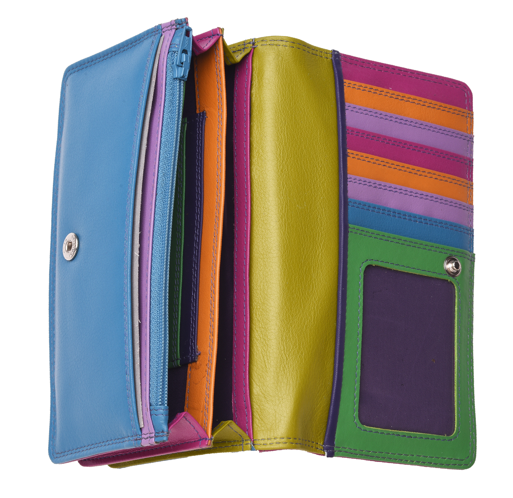 multi color travel wallet