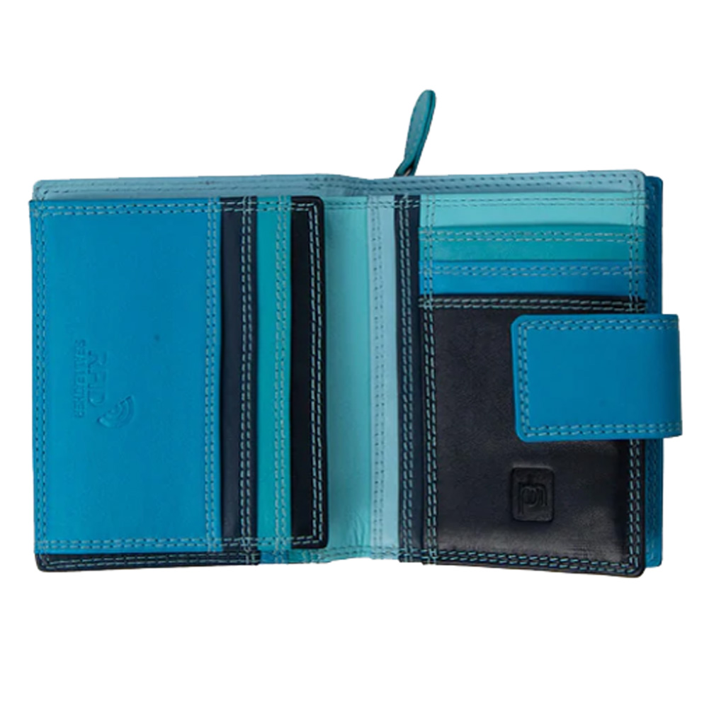 Women's Small Premium Leather Multi Tone Wallet RFID Blocking Gifts for Ladies - Picture 4 of 11