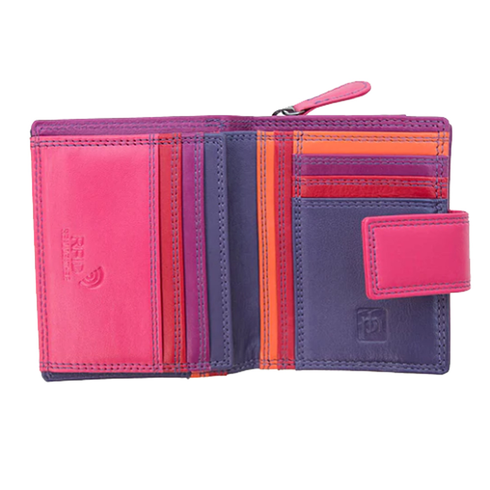 Women's Small Premium Leather Multi Tone Wallet RFID Blocking Gifts for Ladies - Picture 7 of 11