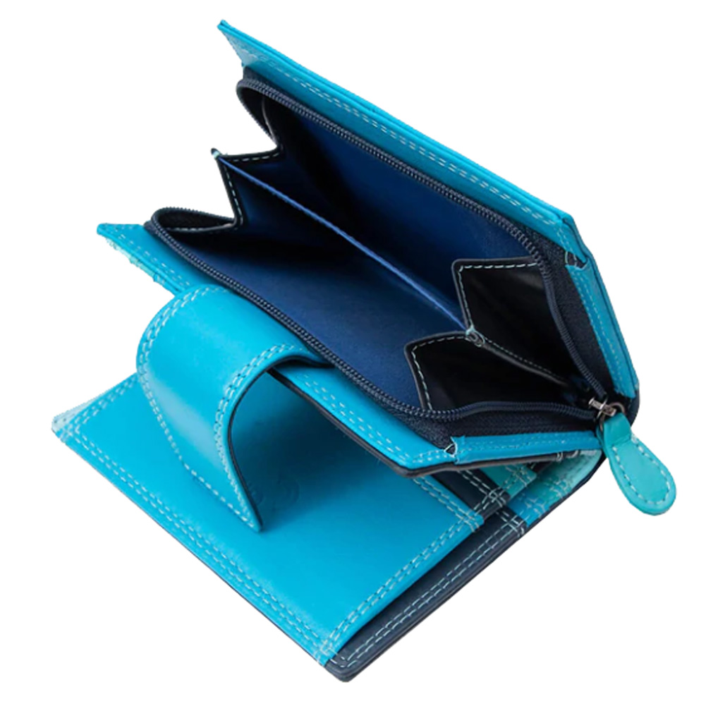 Women's Small Premium Leather Multi Tone Wallet RFID Blocking Gifts for Ladies - Picture 5 of 11