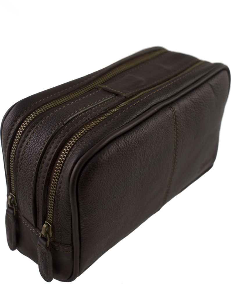 ladies leather wash bag