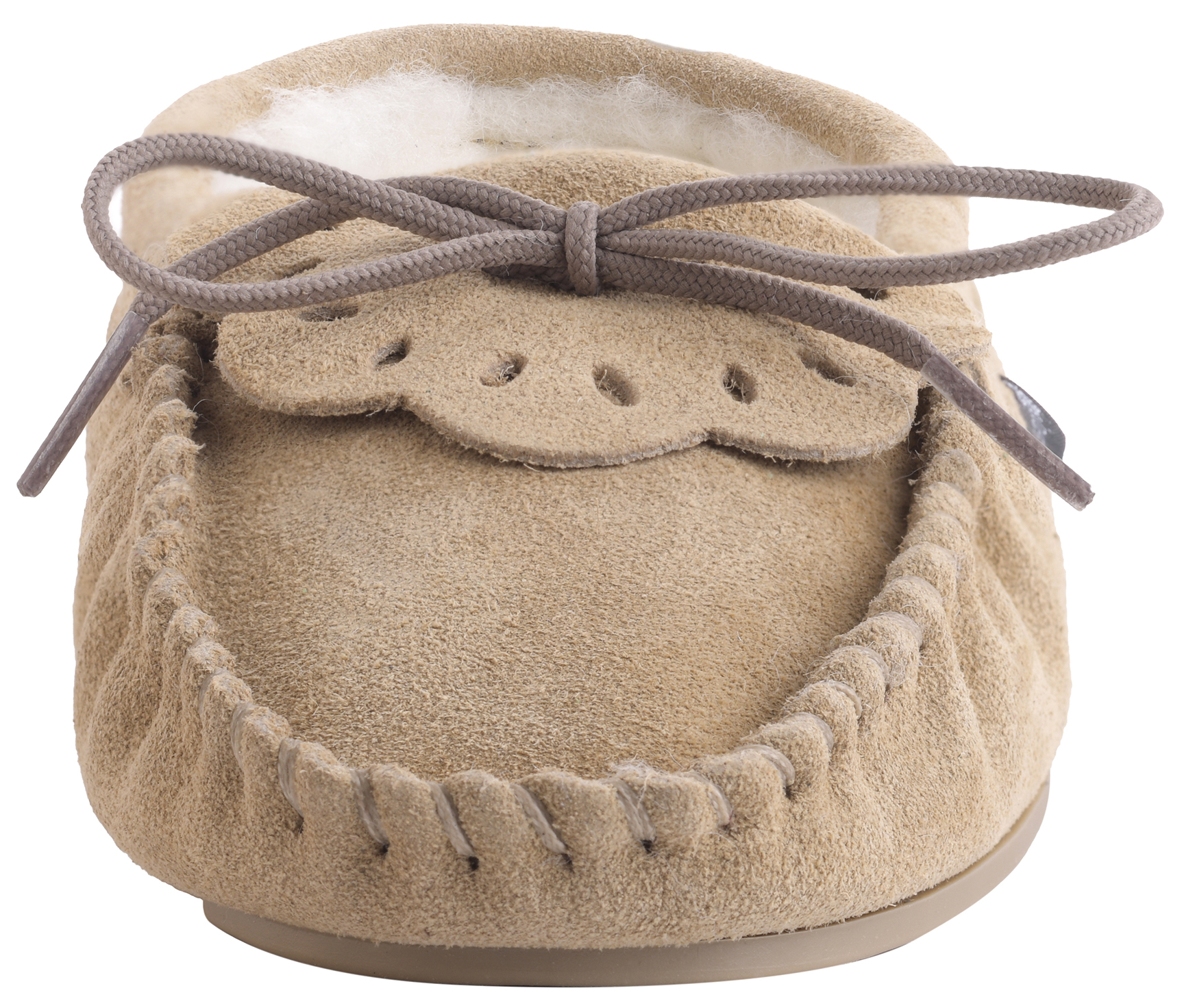 Ladies Womens Sheepskin Suede Moccasin Slippers Wool Mix Lining PVC Sole UK5 UK6 | eBay