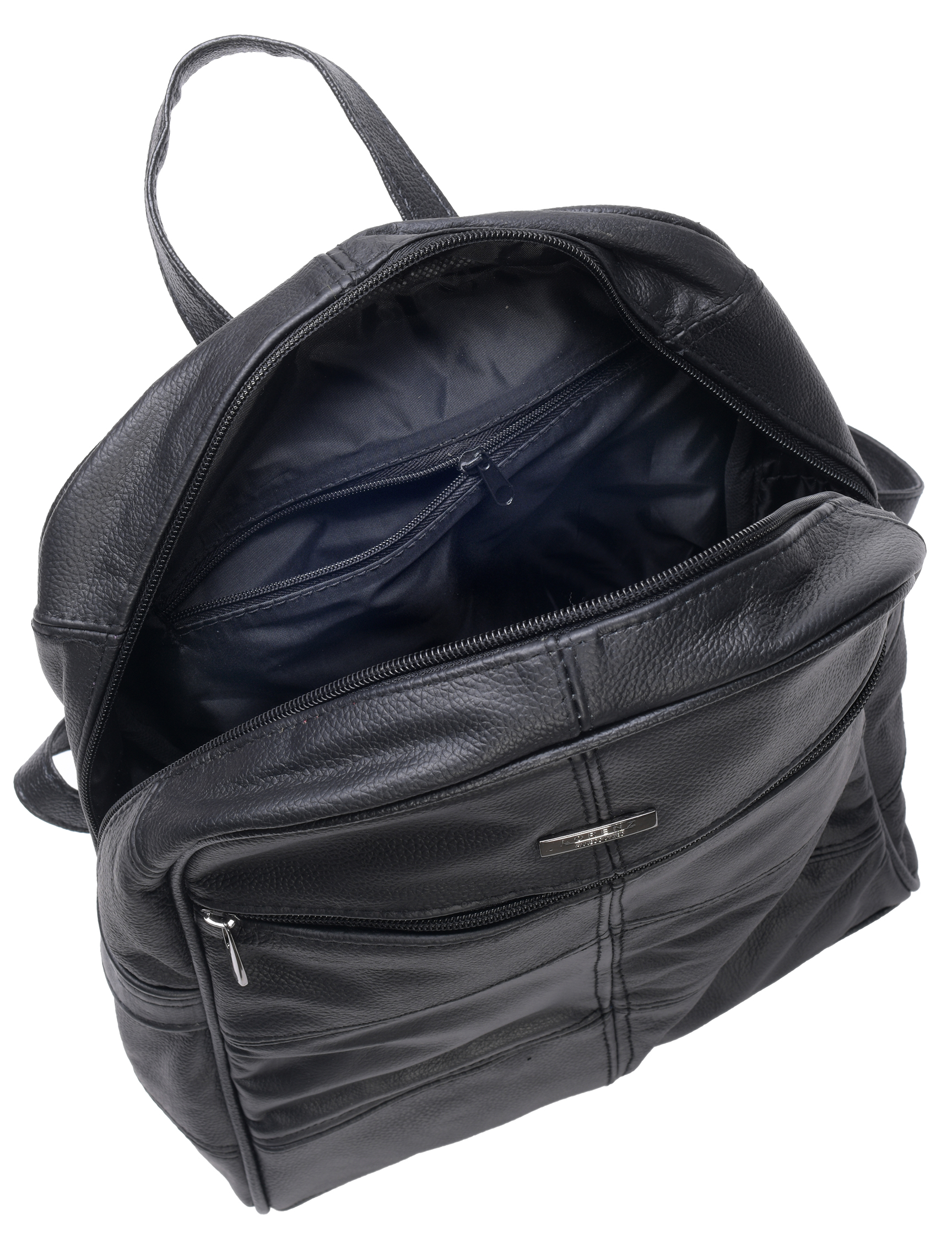 Women’s Black Leather Zip Front Backpack new in box No Boundaries Women main image 4