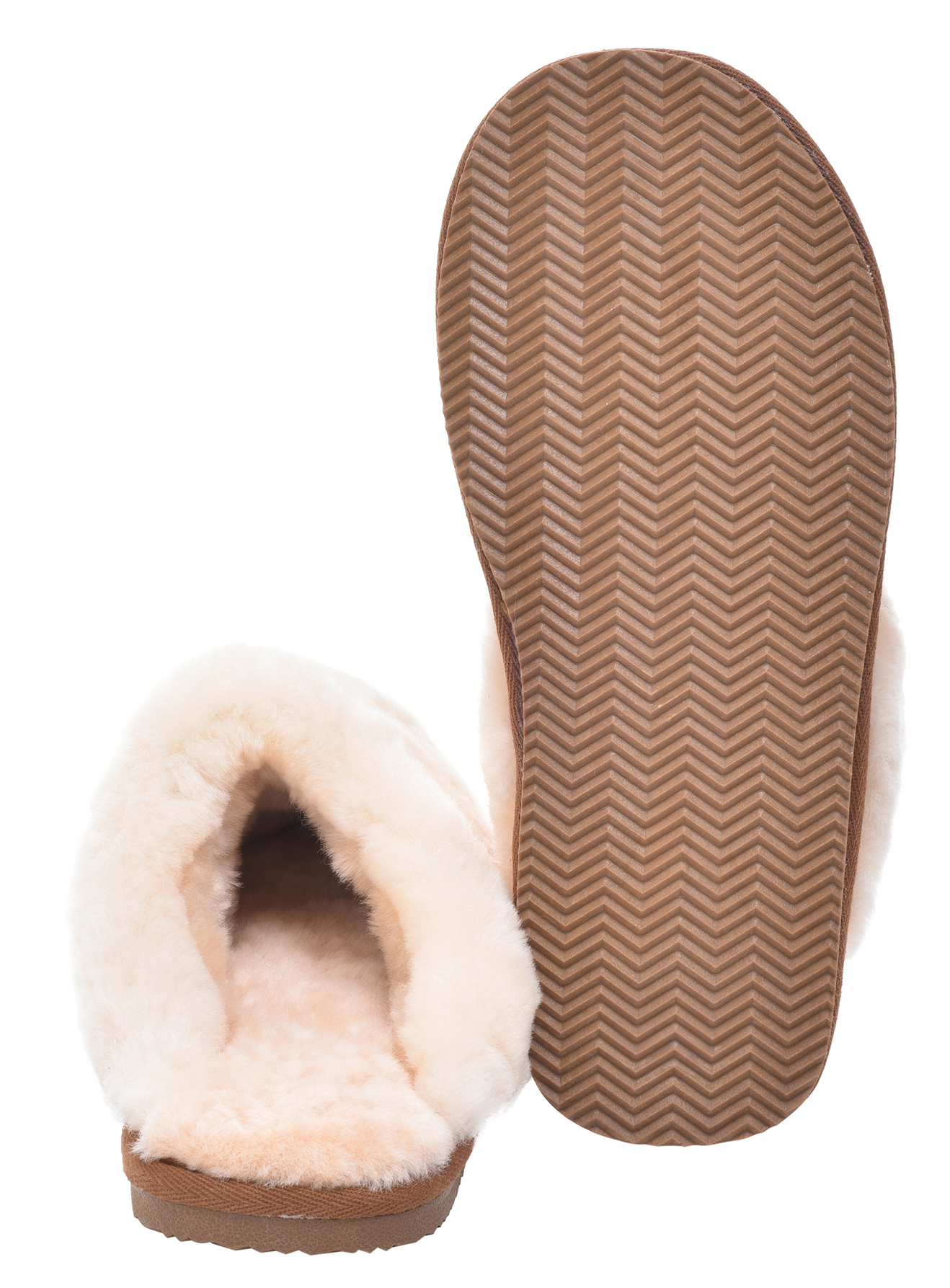 Ladies Luxury Sheepskin Slippers Fluffy Shearling & Rubber Sole Slip On ...