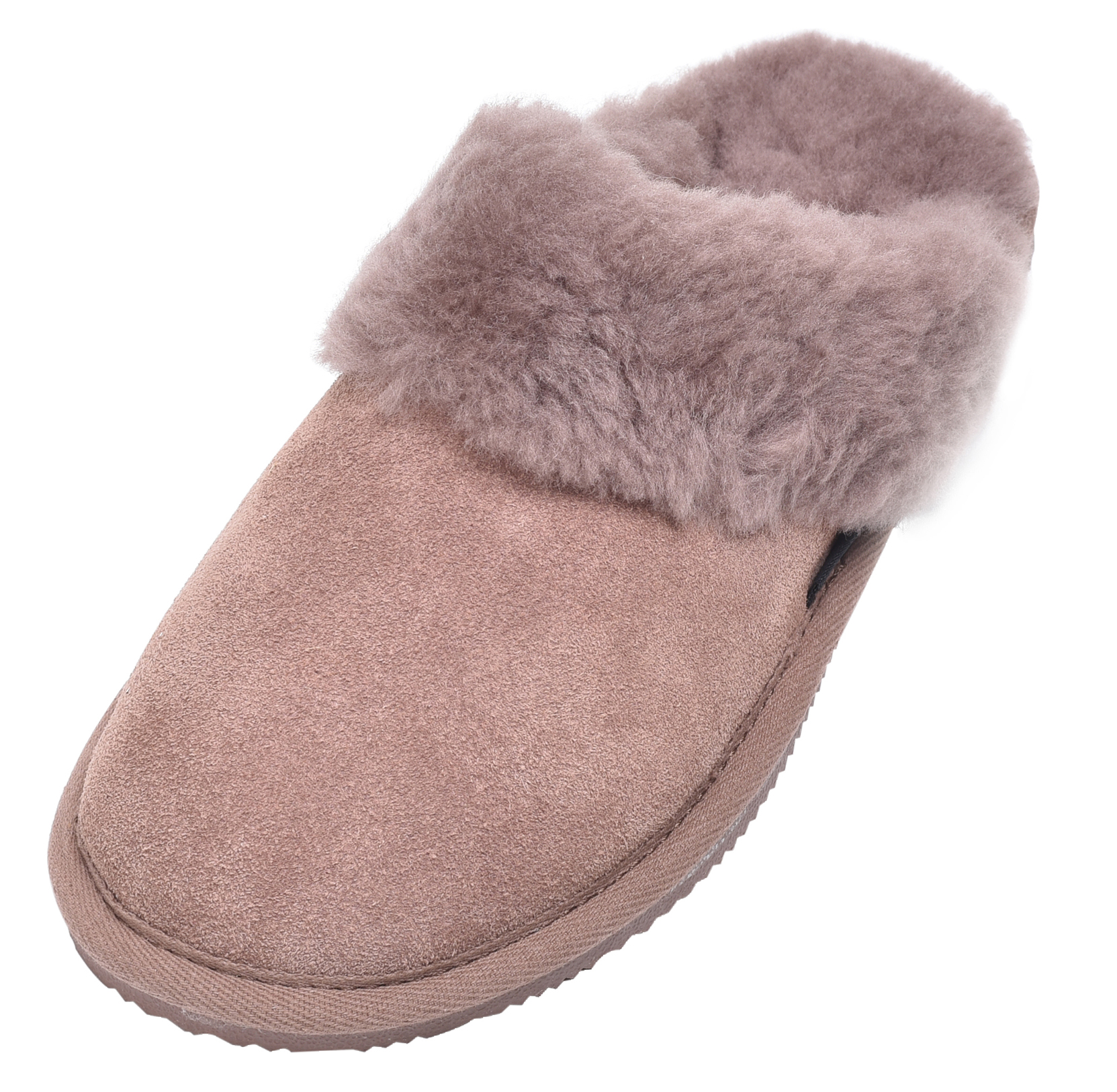 Ladies Womens Real Luxury Sheepskin Mules Slippers Scuffs Fluffy Cuff ...