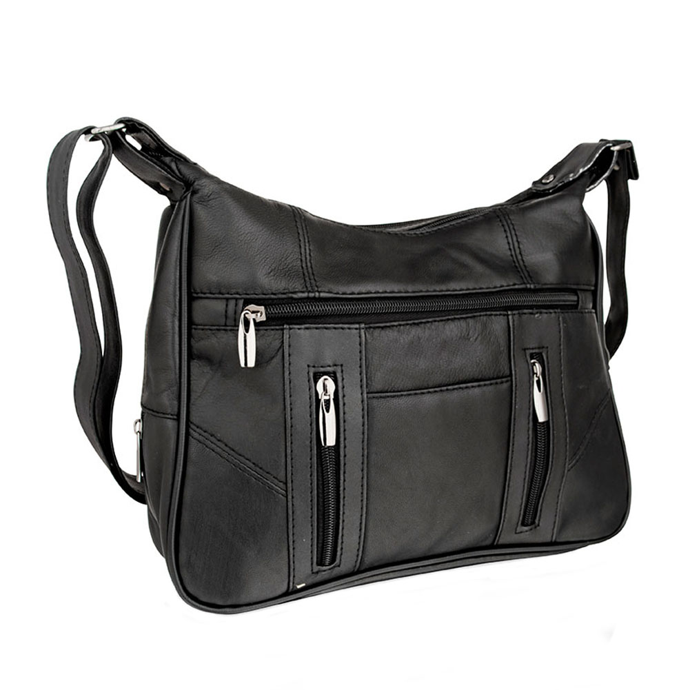 Ribbon Satin 2-Way Body Bag Black Waist Bags & Fanny Packs