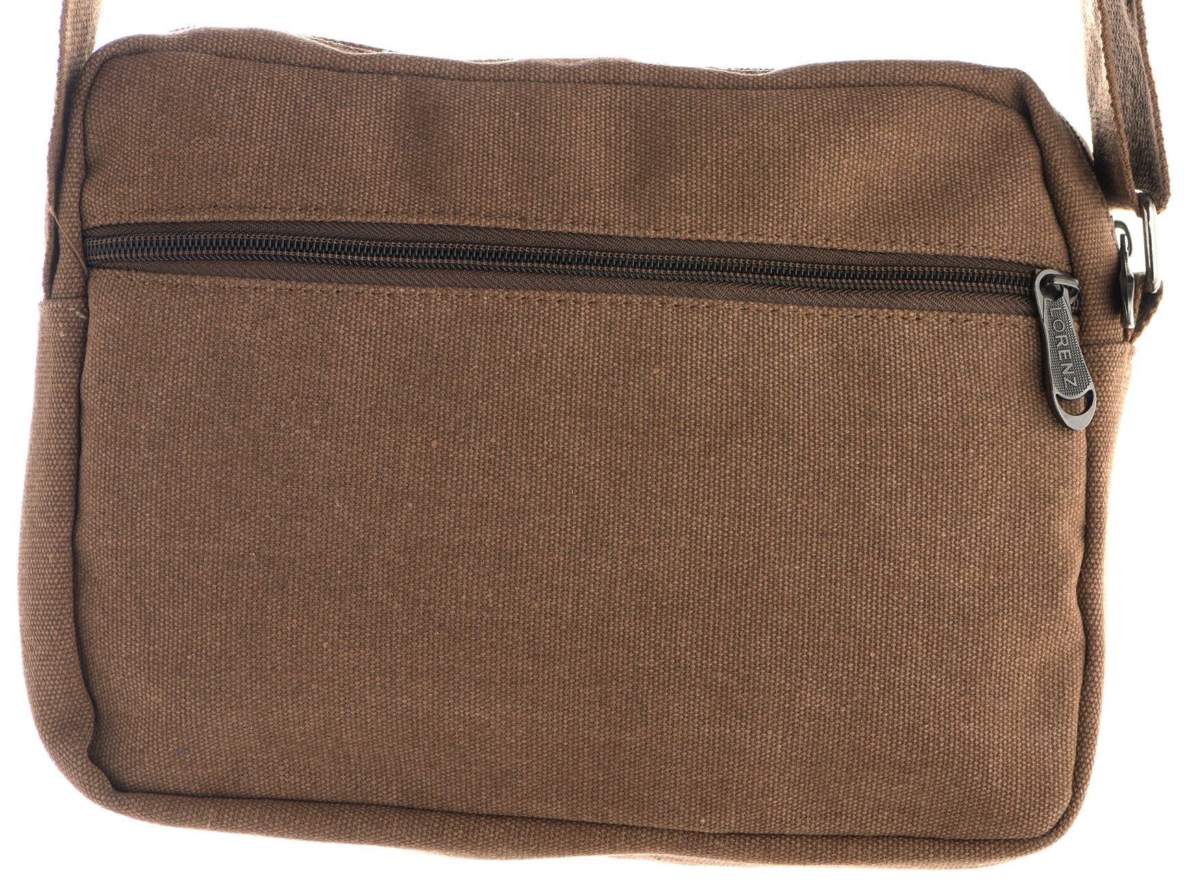 Canvas Travel Work Bag with Multi Zips & Adjustable Crossbody Strap