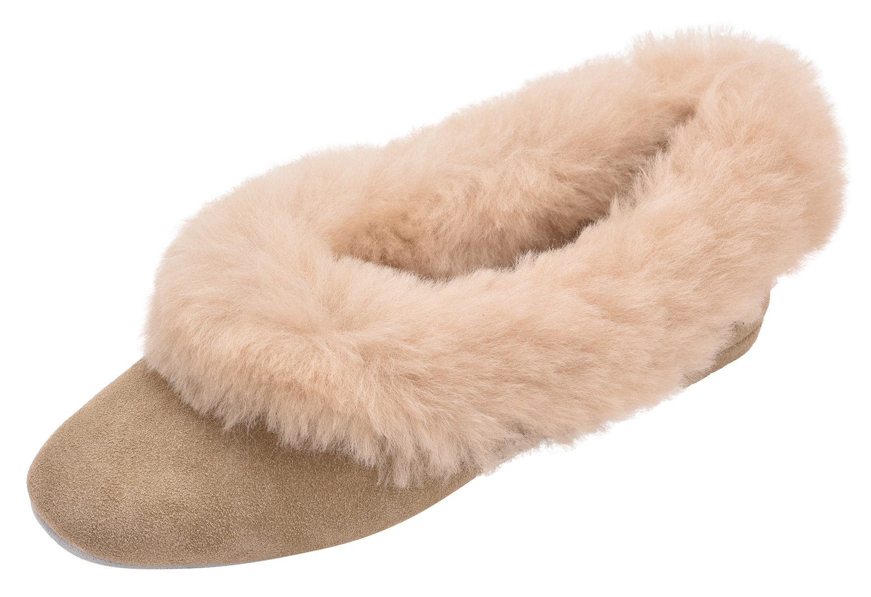Womens Grecian Sheepskin Slipper Suede Soft Beige Ladies Suede Fluffy Luxury rqIwxrOg