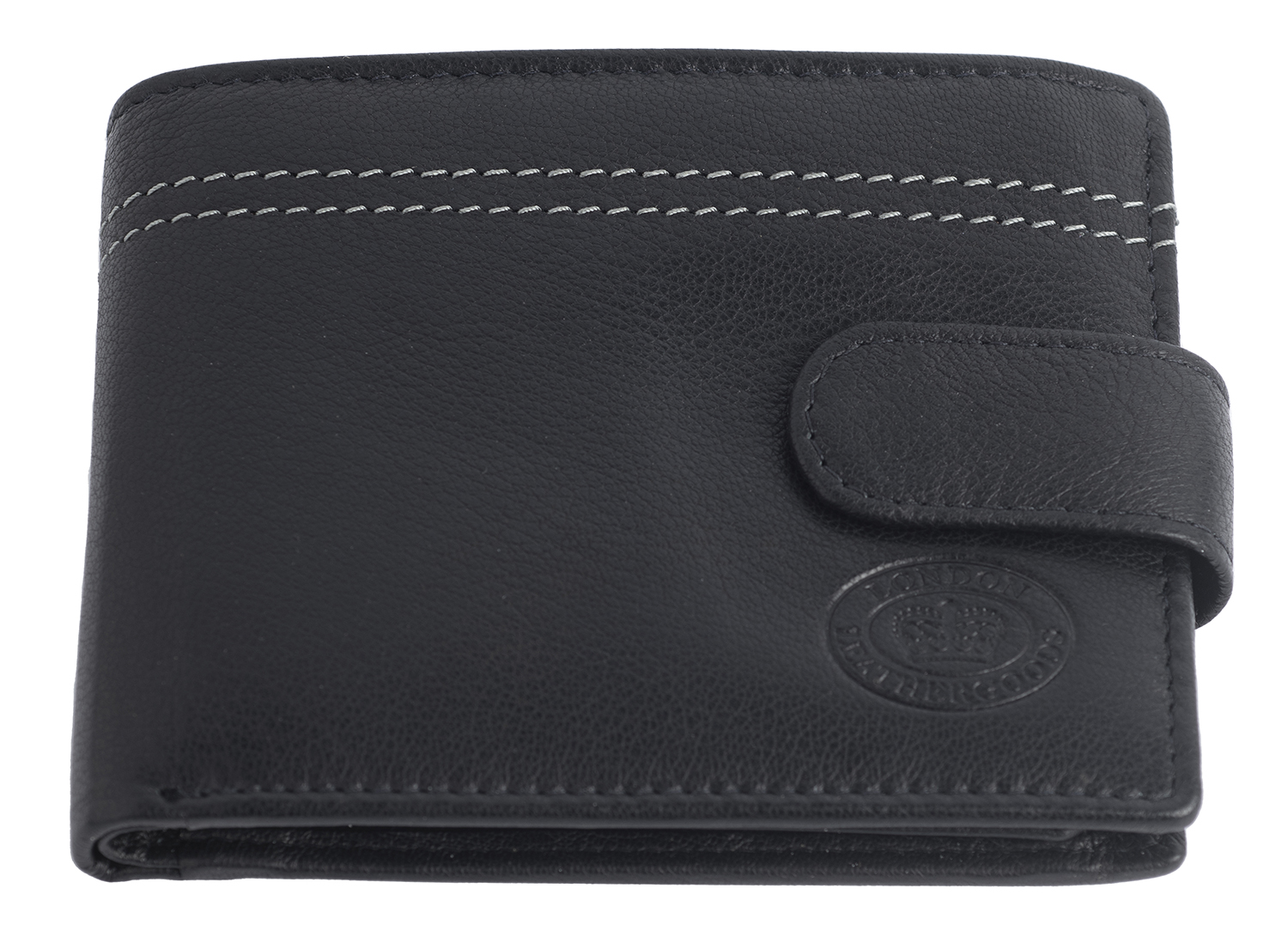 Billetera de Bloqueo RFID de Cuero de Lujo con Múltiples Ranuras para Tarjetas Para Hombre Negra Marrón - Imagen 3 de 10