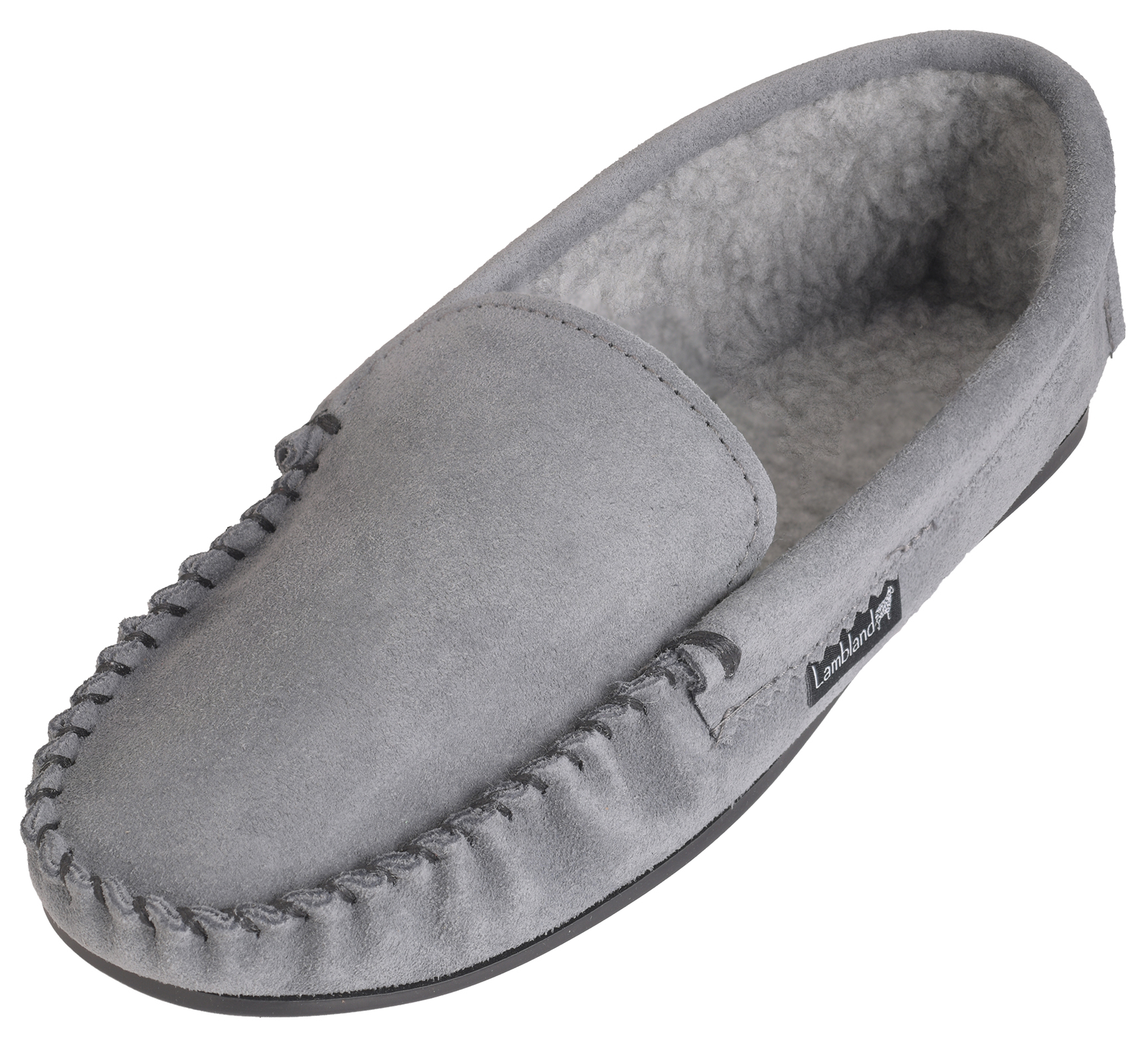 Pele De Carneiro Masculino Camurça forrado de lã Mocassim sola dura Mocassim  Cinza Azul Marinho | eBay