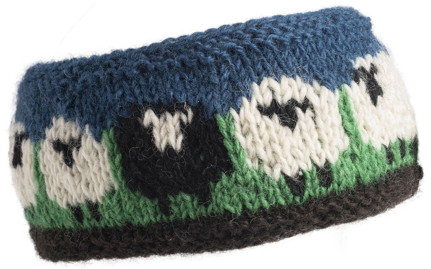 Women's Fair Trade Hand Knitted Headband Ear Warmer Winter Sheep Design