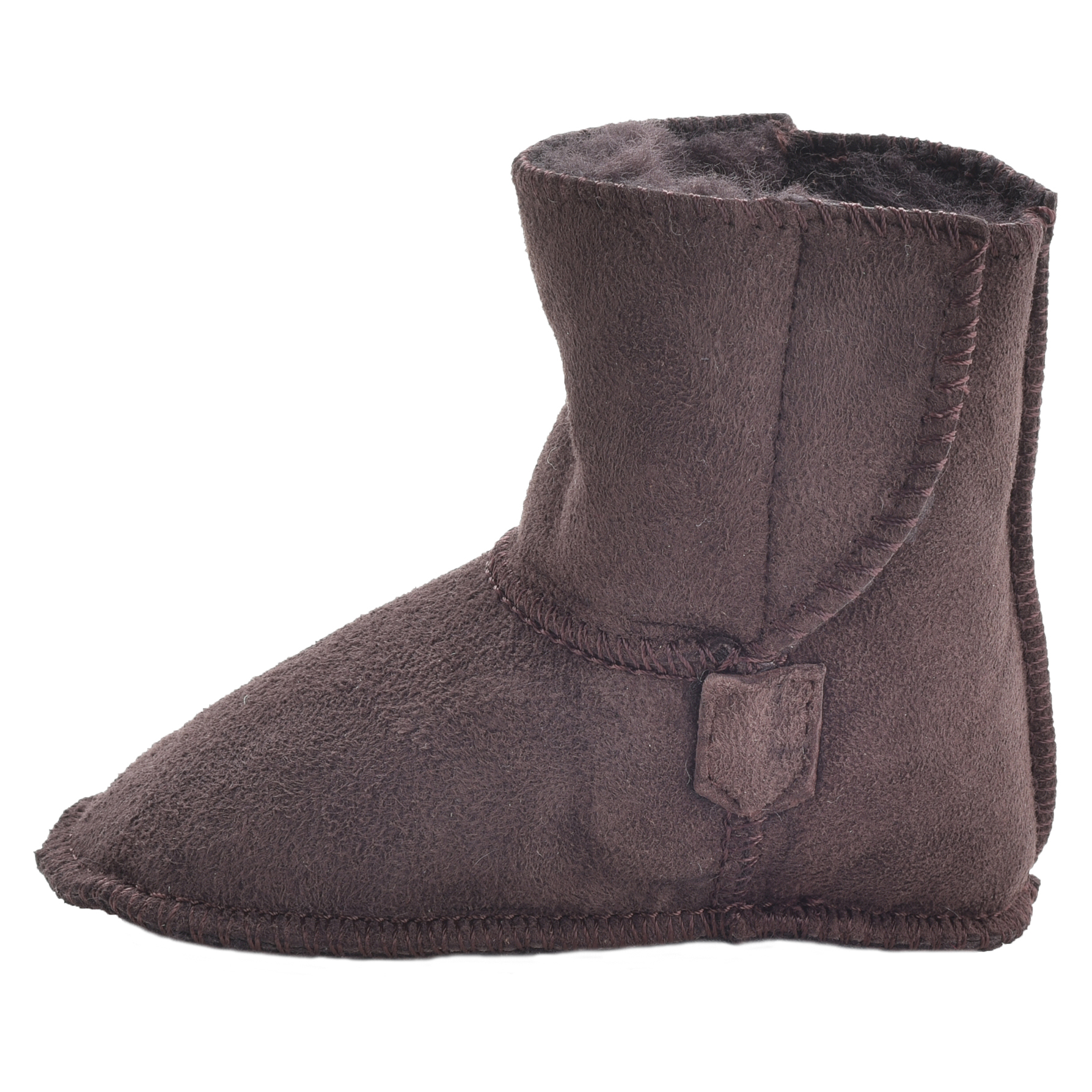Real Sheepskin Booties Slippers for Babies with Ripper Tab Fastening Baby Boots - Picture 3 of 8